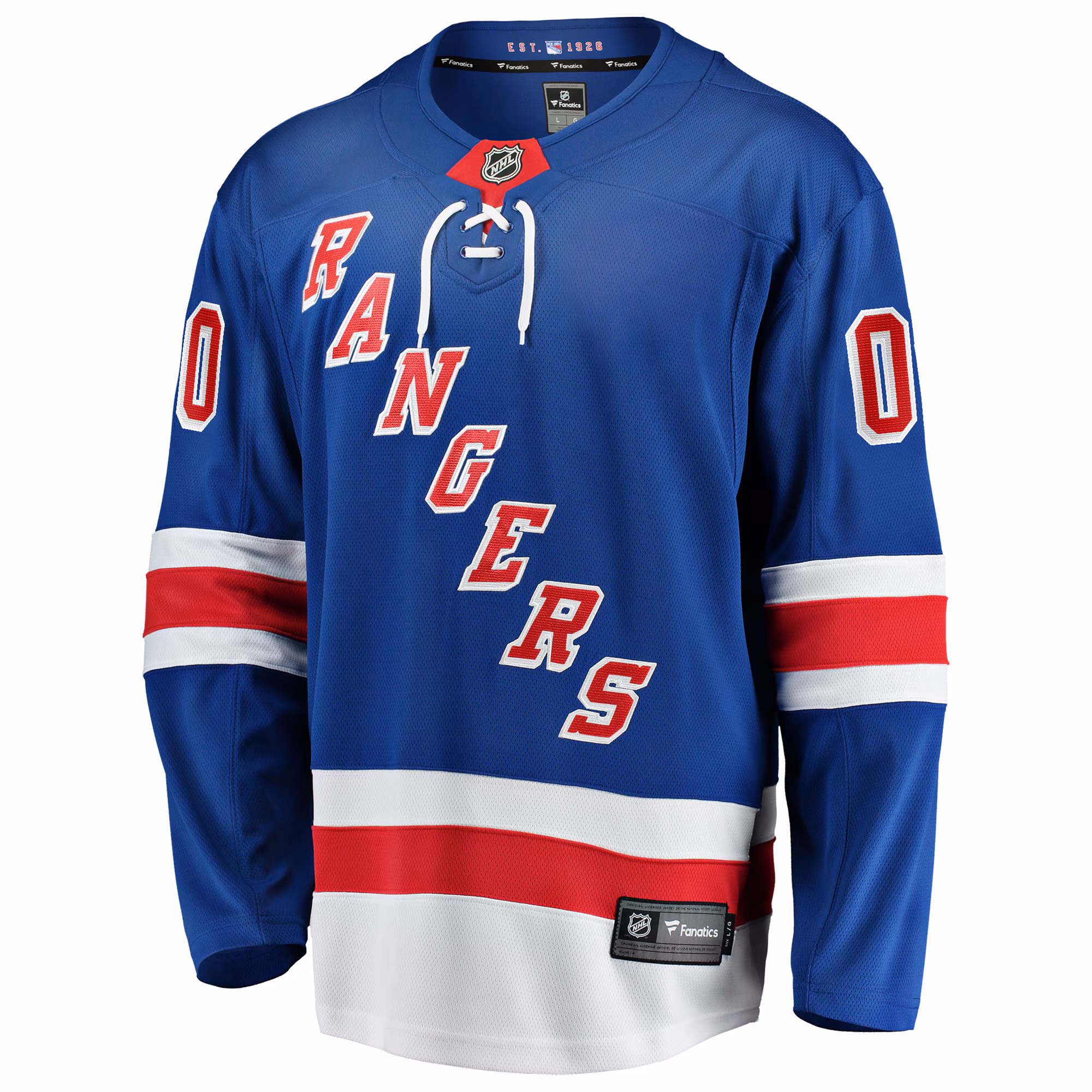 New York Rangers Fanatics Home Breakaway Custom Jersey - Blue