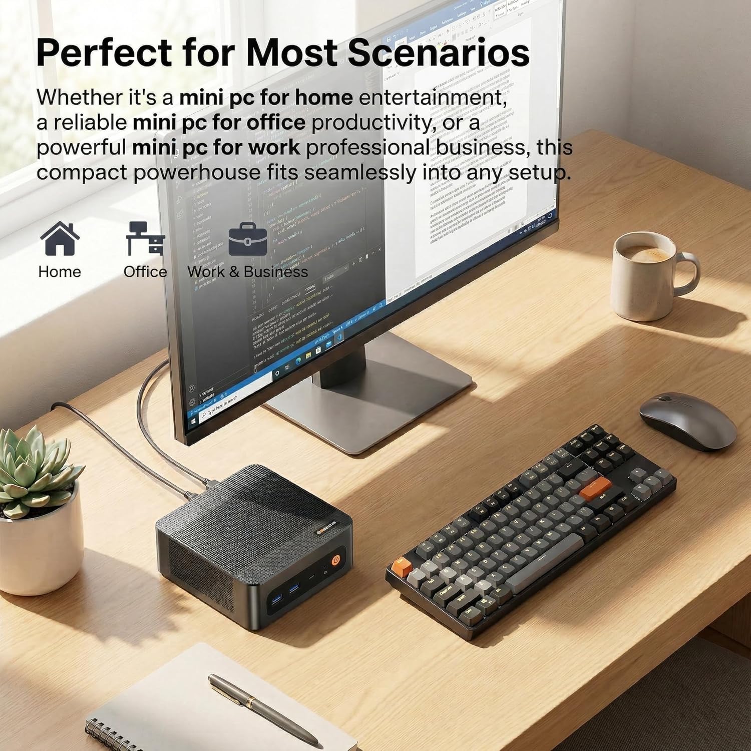 BOSGAME P6 Ryzen 9 6900HX Mini PC, 24GB LPDDR5X 4800MHz 1TB PCIe4.0 NVMe SSD Mini Computers, Dual LAN, AX210 Wi-Fi 6E, BT 5.3, Triple Display 4K, Light Gaming | Home | Office | Business Great Value PC