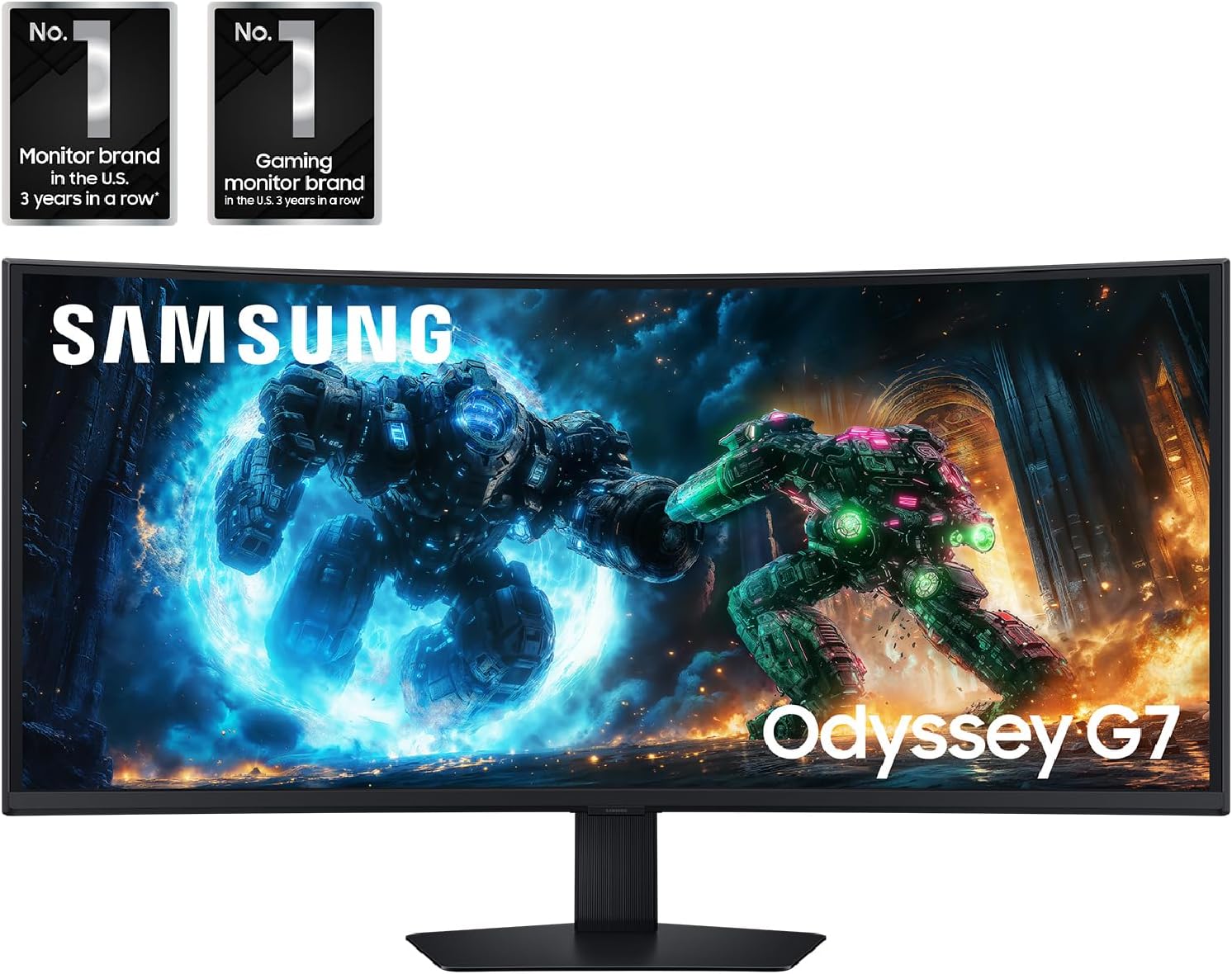 Samsung 40” Odyssey G7 (G75F) WUHD Resolution, 180Hz, Curved Gaming Monitor, 1ms Response Time (GtG), VESA DisplayHDR™ 600, AMD FreeSync™ Premium Pro, LS40FG75DENXZA, 2025