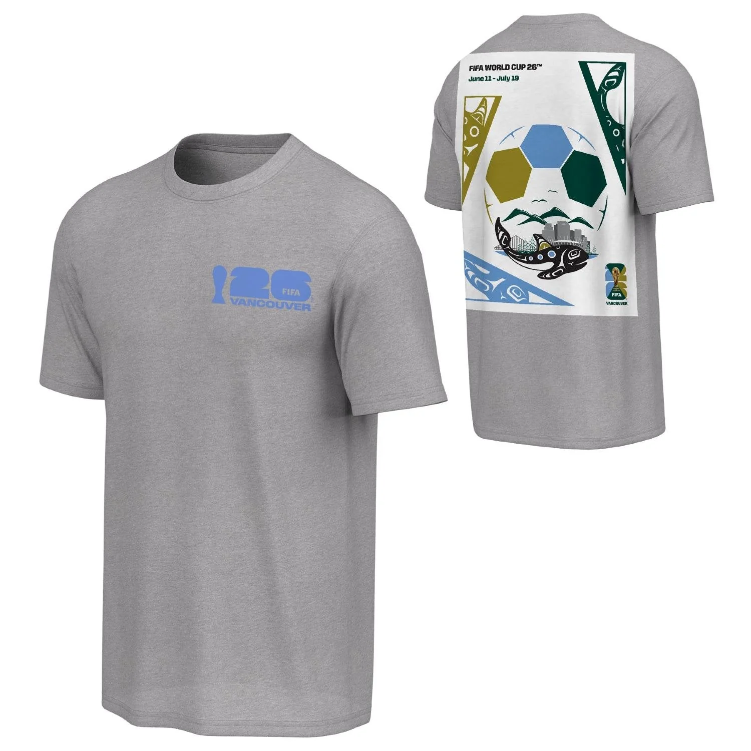 FIFA World Cup 2026™ Vancouver Poster Grey T-Shirt ENG - Unisex