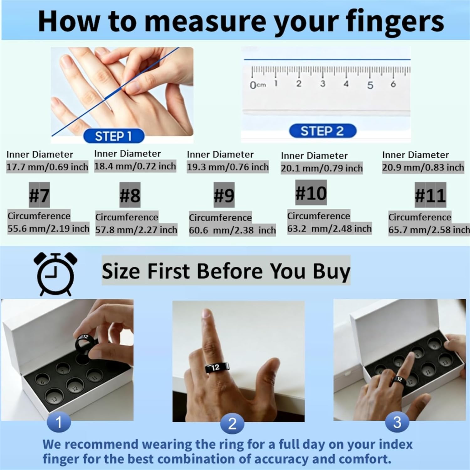 XUV Silver Rings for Women, Waterproof Fitness Tracker Ring with Heart Rate, Blood Oxygen, Sleep, Step Counting, Vibration Alerts AI Smart Ring for Men, No APP Fee for iOS & Android (Silver, 9)