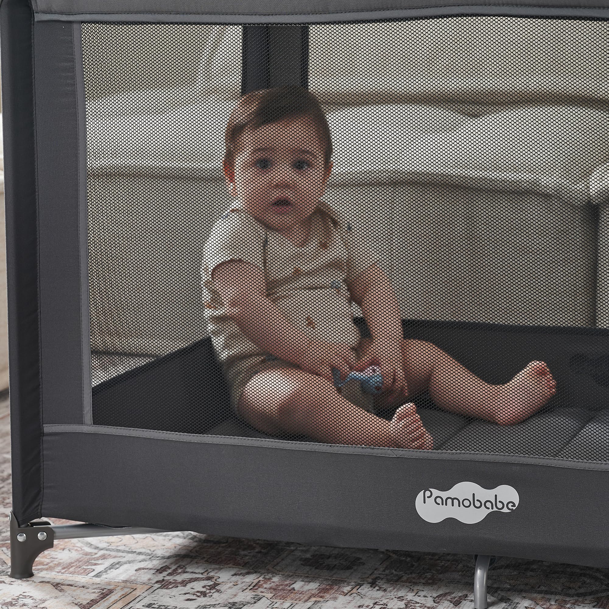 PAMO BABE Portable Playpen Foldable Playard for Babies & Toddlers