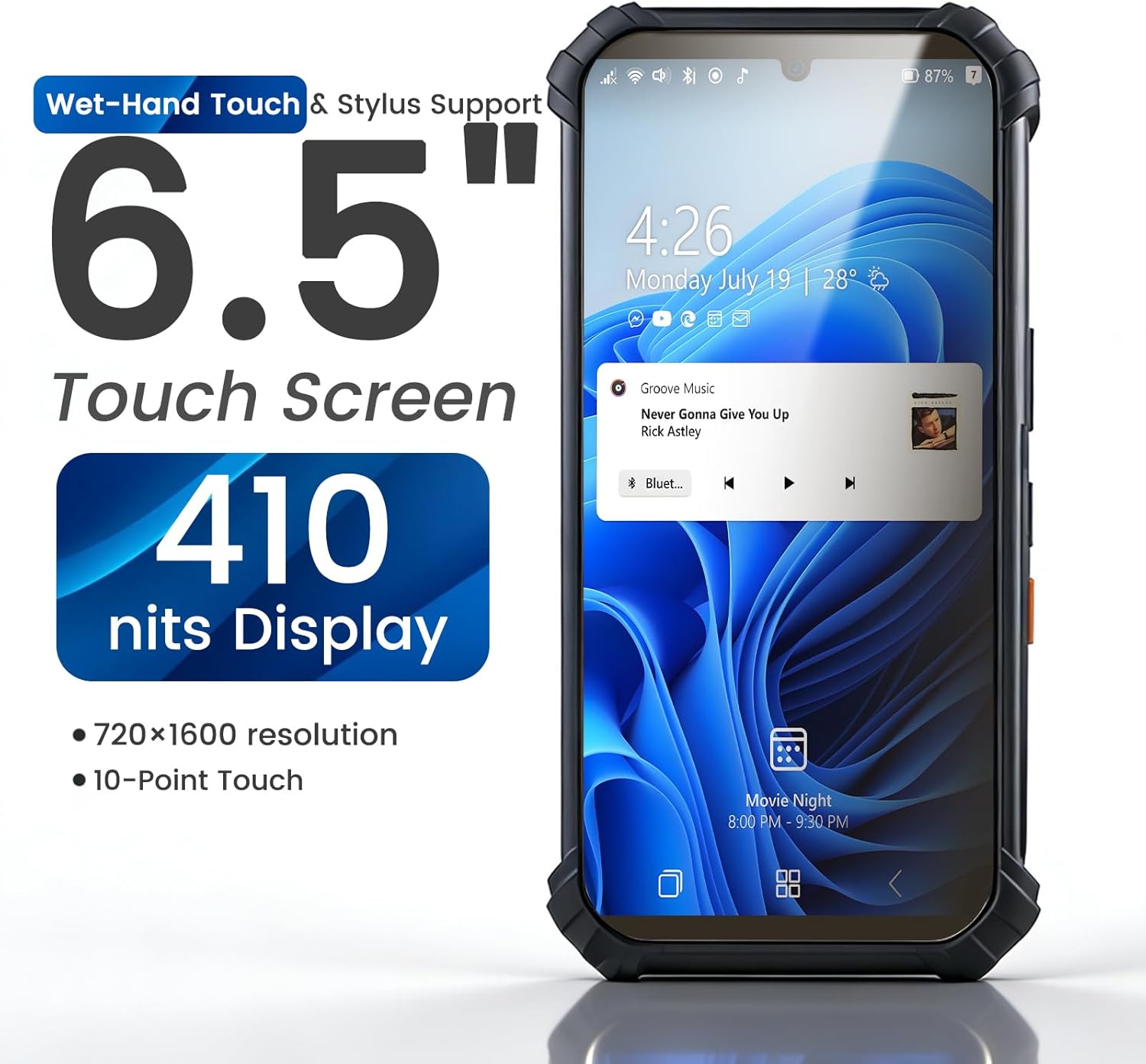 Kayoote SH66 6.5 inch Rugged Handheld Terminal with NLS-N1 Barcode Scanner & Charging Dock, Win 11 Pro, Twin Lake N150, 8GB+256GB, Data Terminal PDA, 1D/2D/QR Scan Engine, 4G LTE, WiFi 6, BT 5.2