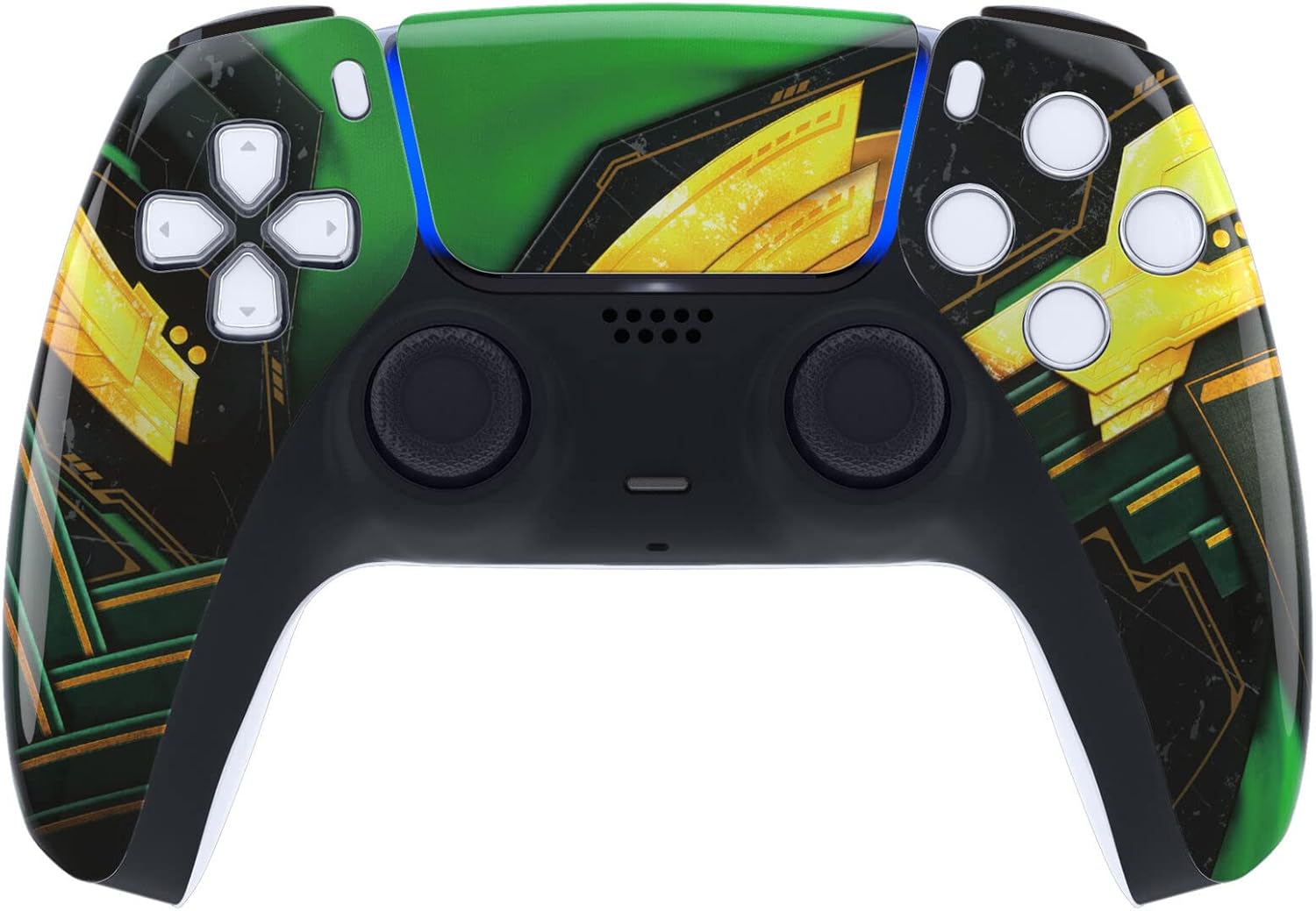 Custom Wireless Controller for PS5 - Hand Airbrushed & Multiple Designs Available (Green Armor)