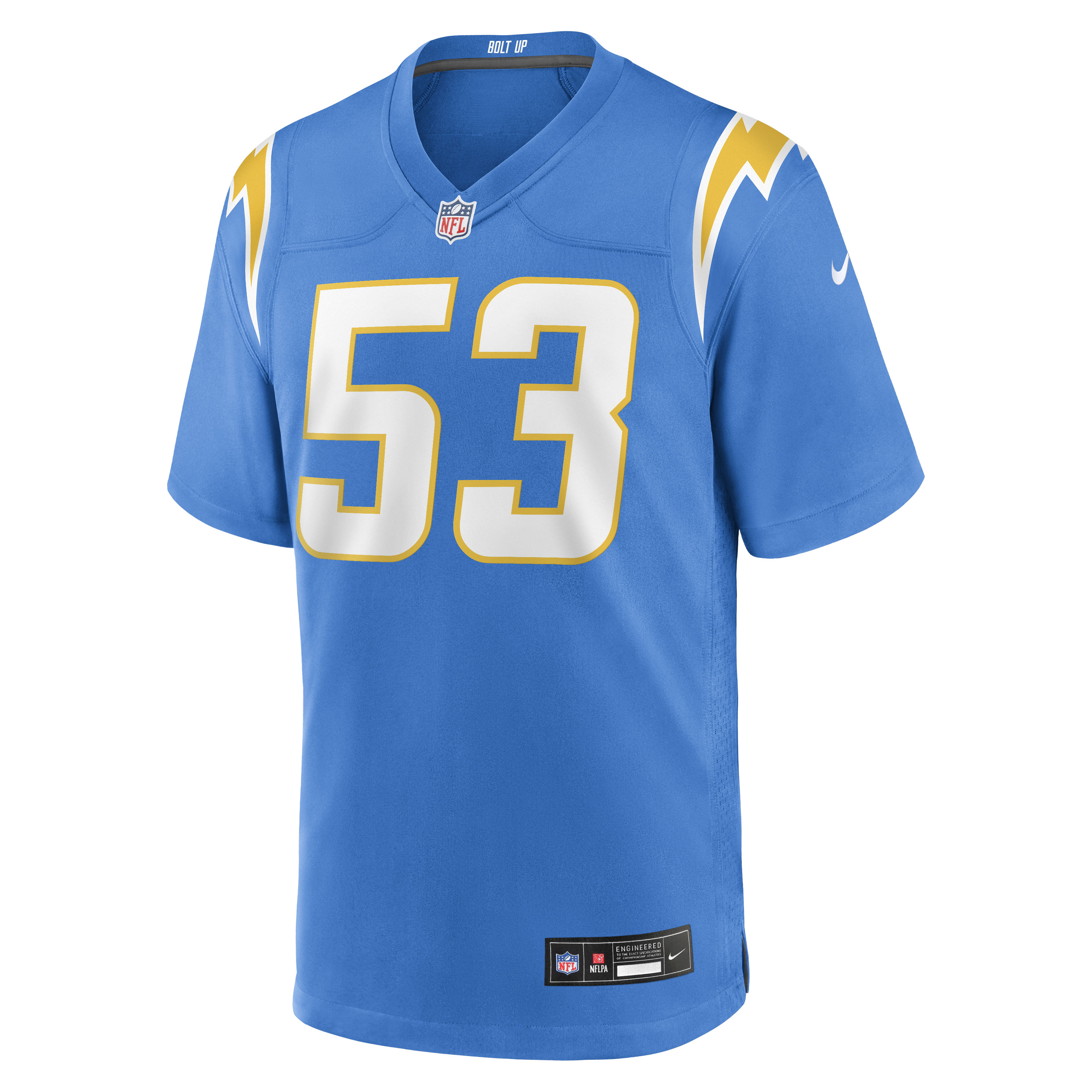 Del'Shawn Phillips Los Angeles Chargers Nike Team Game Jersey -  Powder Blue