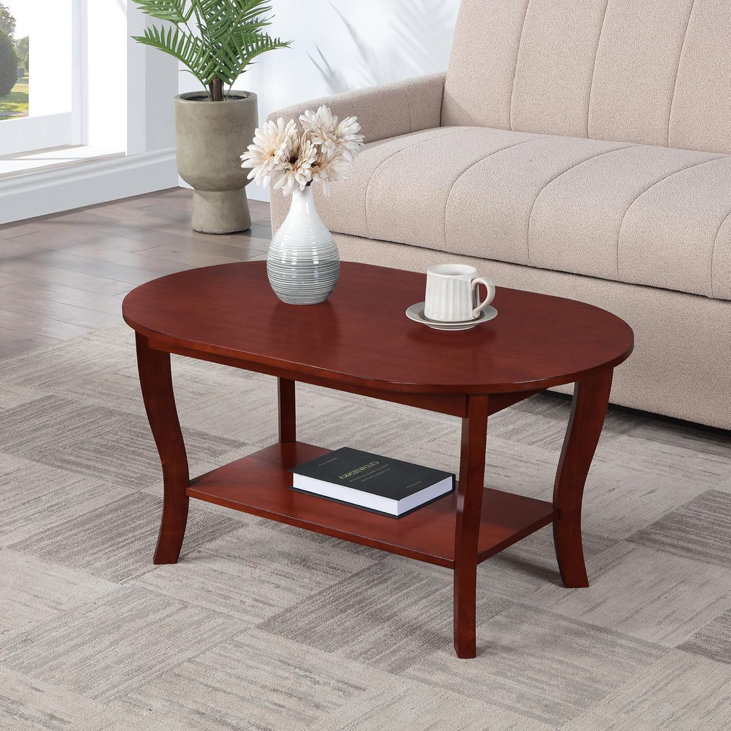 Convenience Concepts American Heritage Oval Coffee Table 36