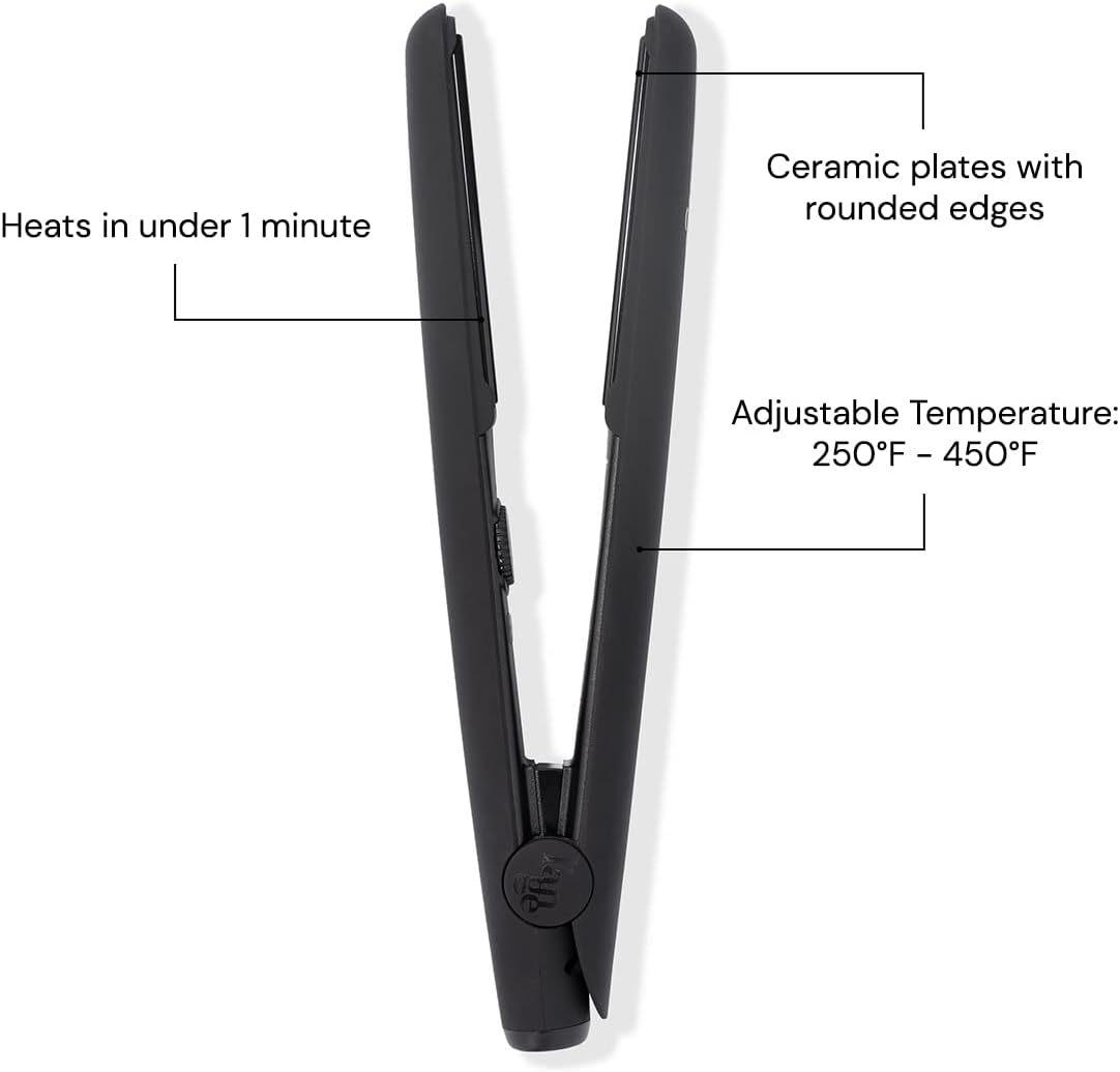 L'ANGE HAIR Le Ceramique 1-Pass Flat Iron Hair Straightener | Fast Heating Ceramic Flat Iron | Best Hot Tools Professional Hair Straightener to Lock in Moisture & Shine | (Black)