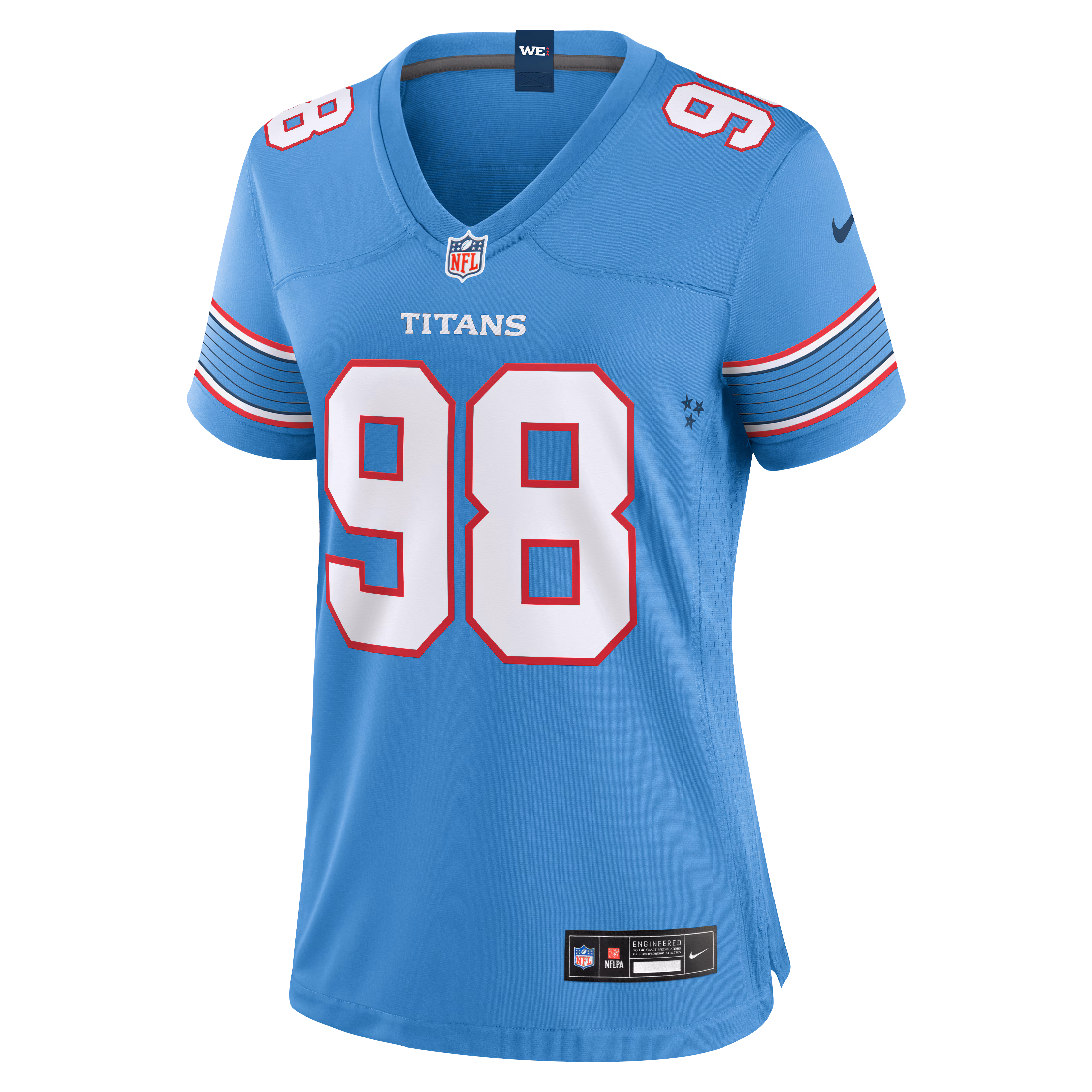 Jeffery Simmons Tennessee Titans Nike Women's Game Jersey - Light Blue