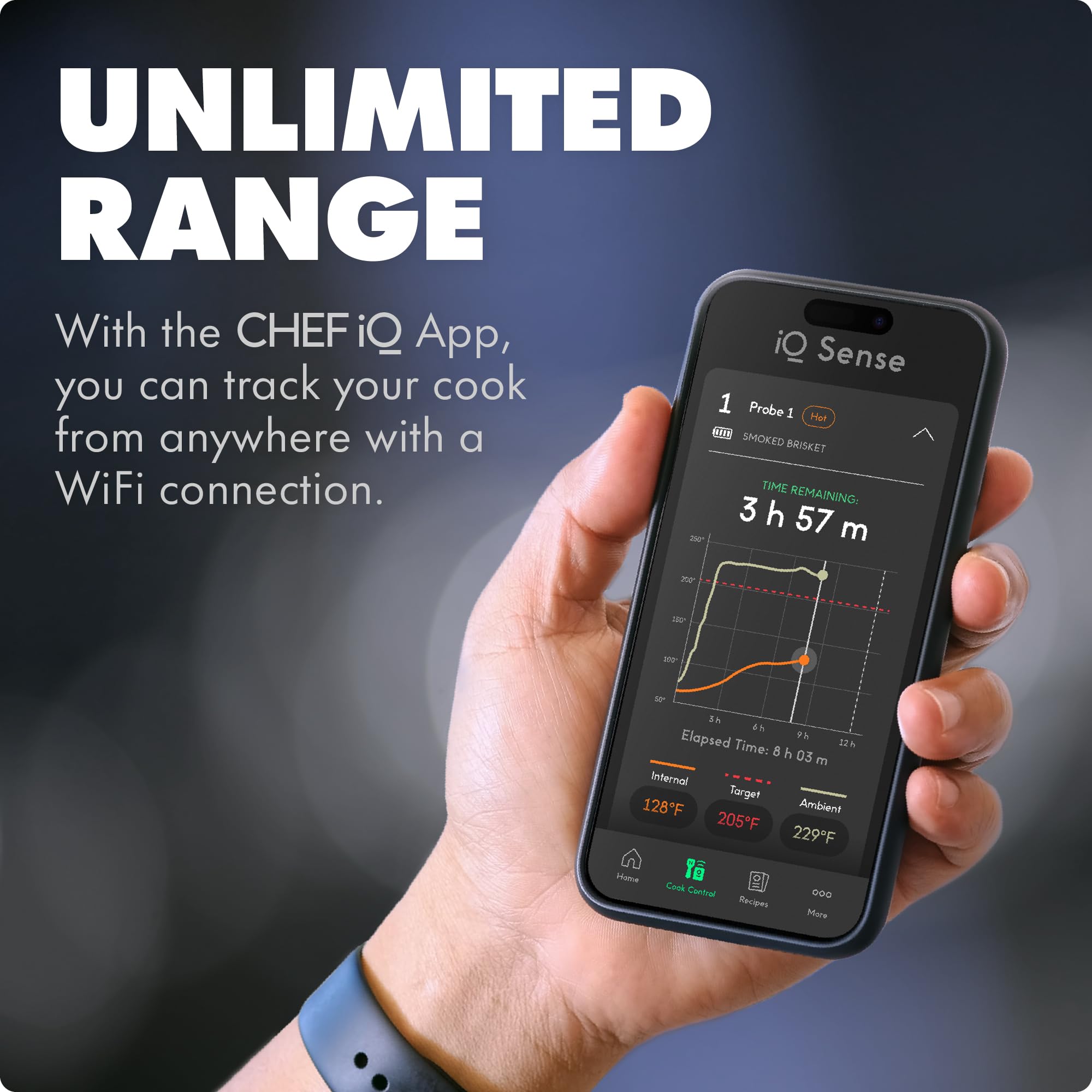 CHEF IQ Sense Smart Wireless Meat Thermometer with 4 Probes