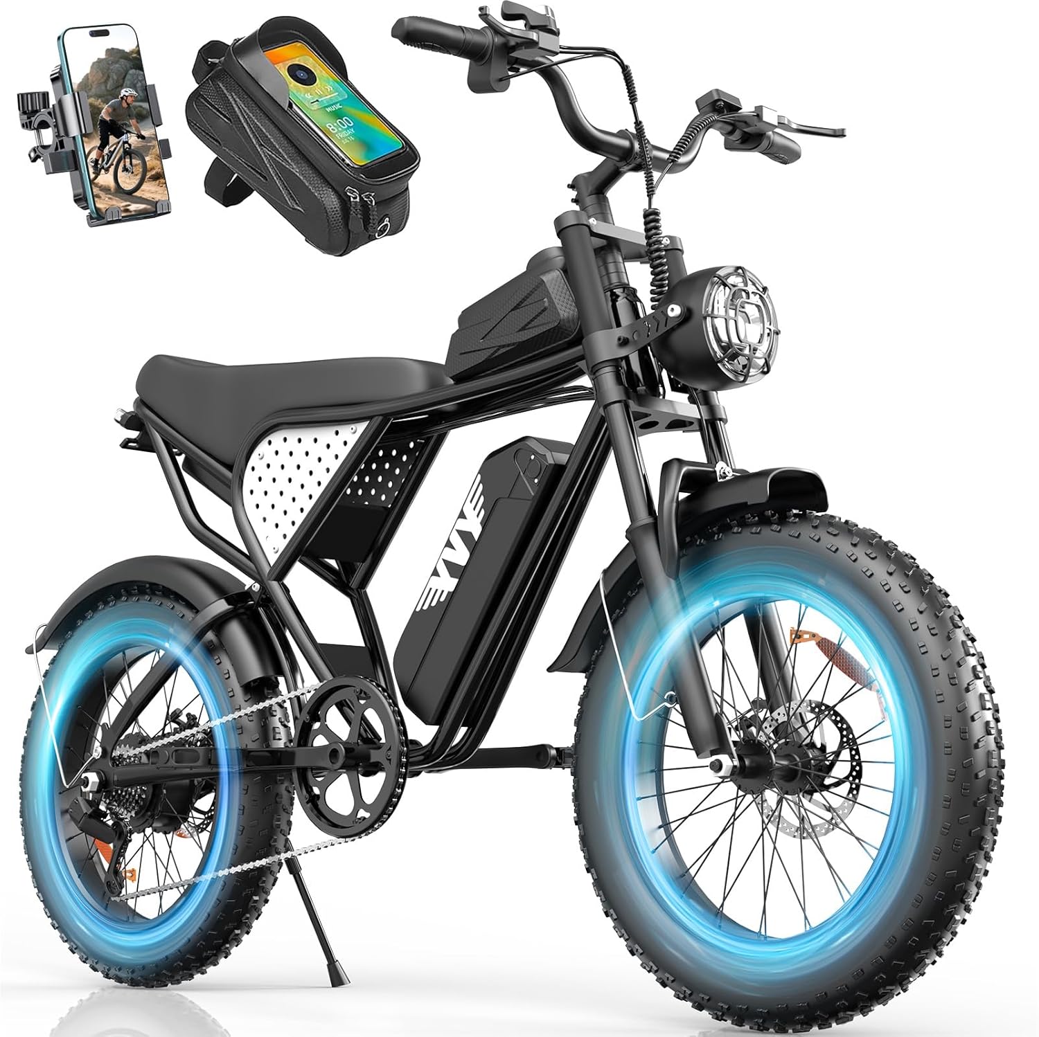 YVY 1500W Peak Electric Bike for Adults, 35MPH Top Speed 48V 20Ah Battery eBike, UL2849 Certified Mountain e-Bike for Hill Climbing, 20