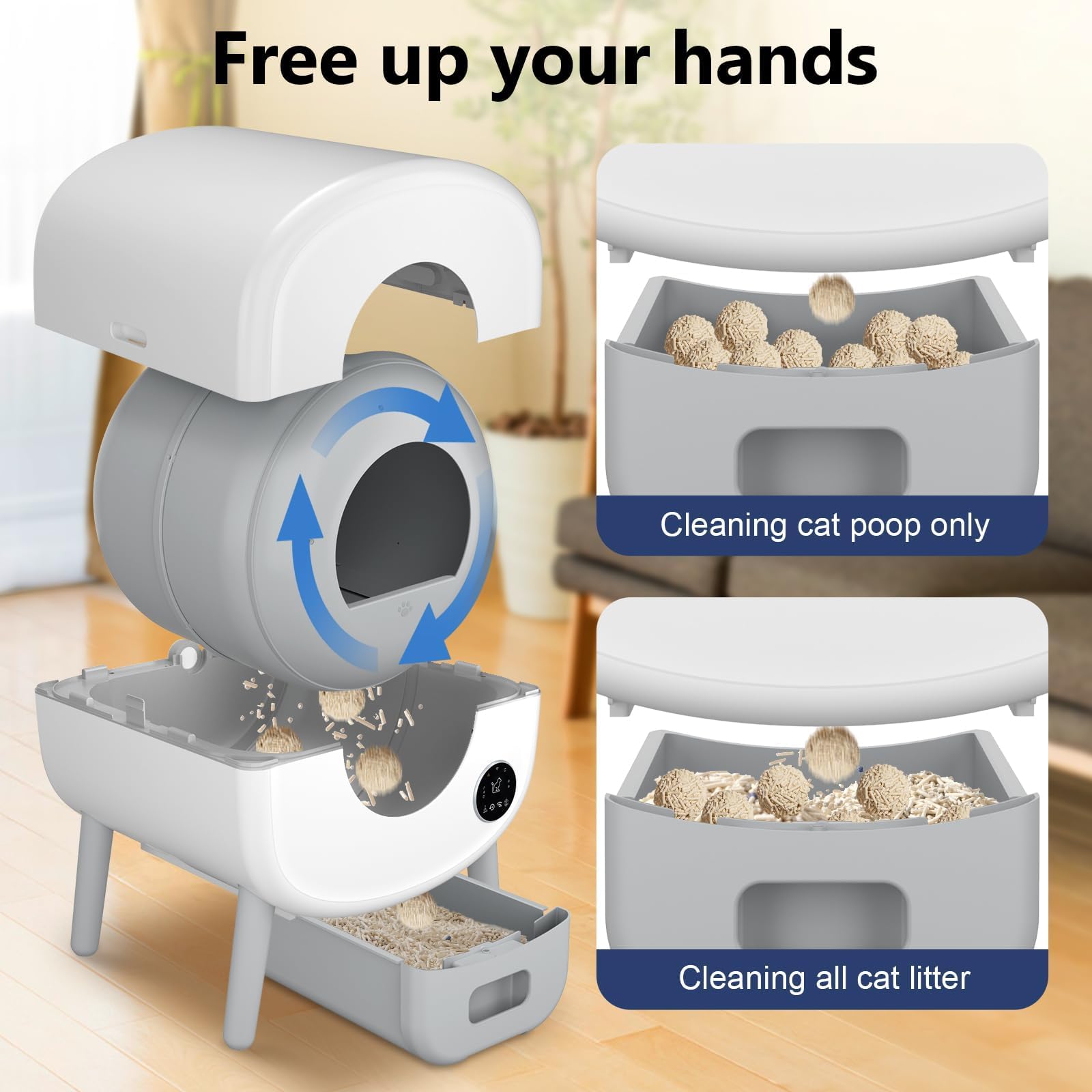 CUMRIGE Self Cleaning Litter Box - Automatic Large Capacity