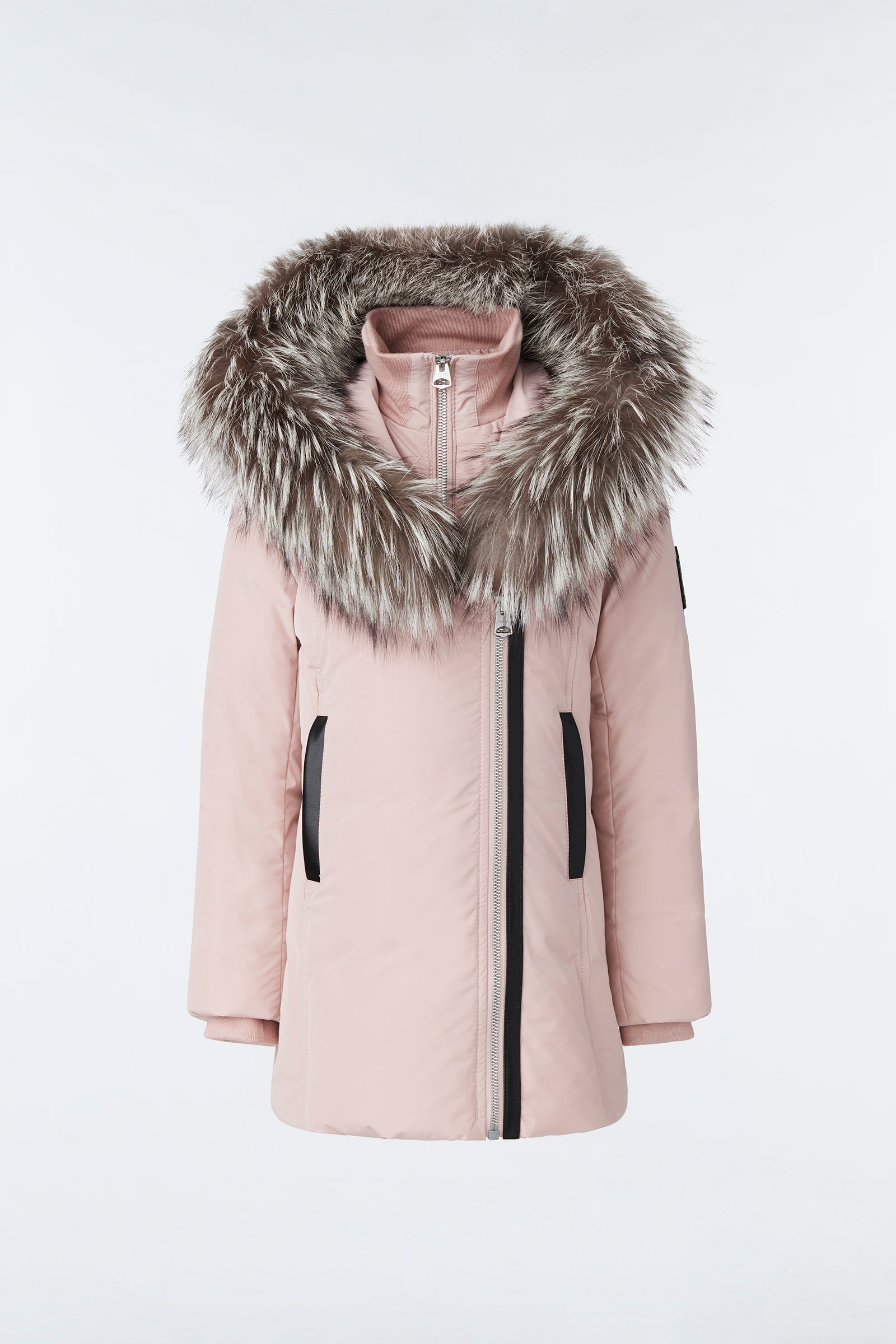 Leelee Down Coat With Removable Silver Fox Signature Mackage Collar (2-6 Yrs)