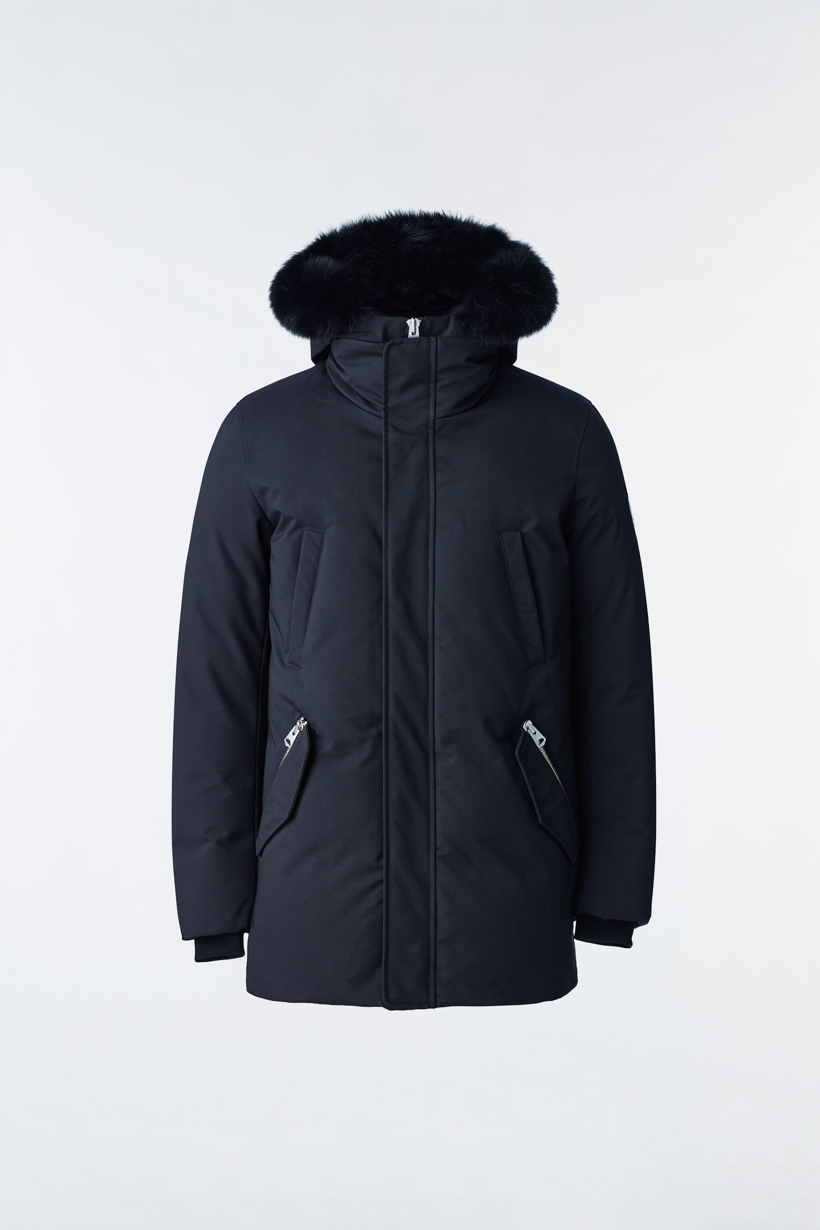 Edward 2-In-1 Down Parka With Hooded Bib And Blue Fox Fur