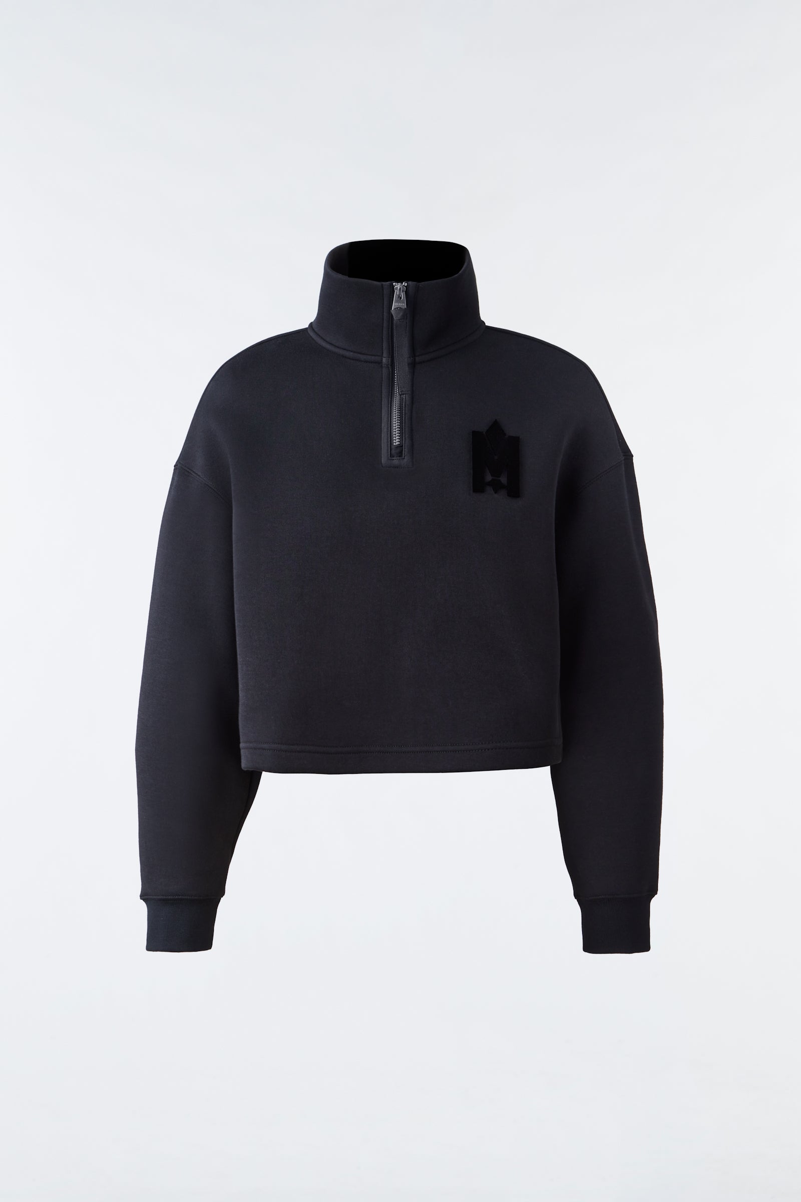 Lizia Double-Face Jersey Crop Pullover
