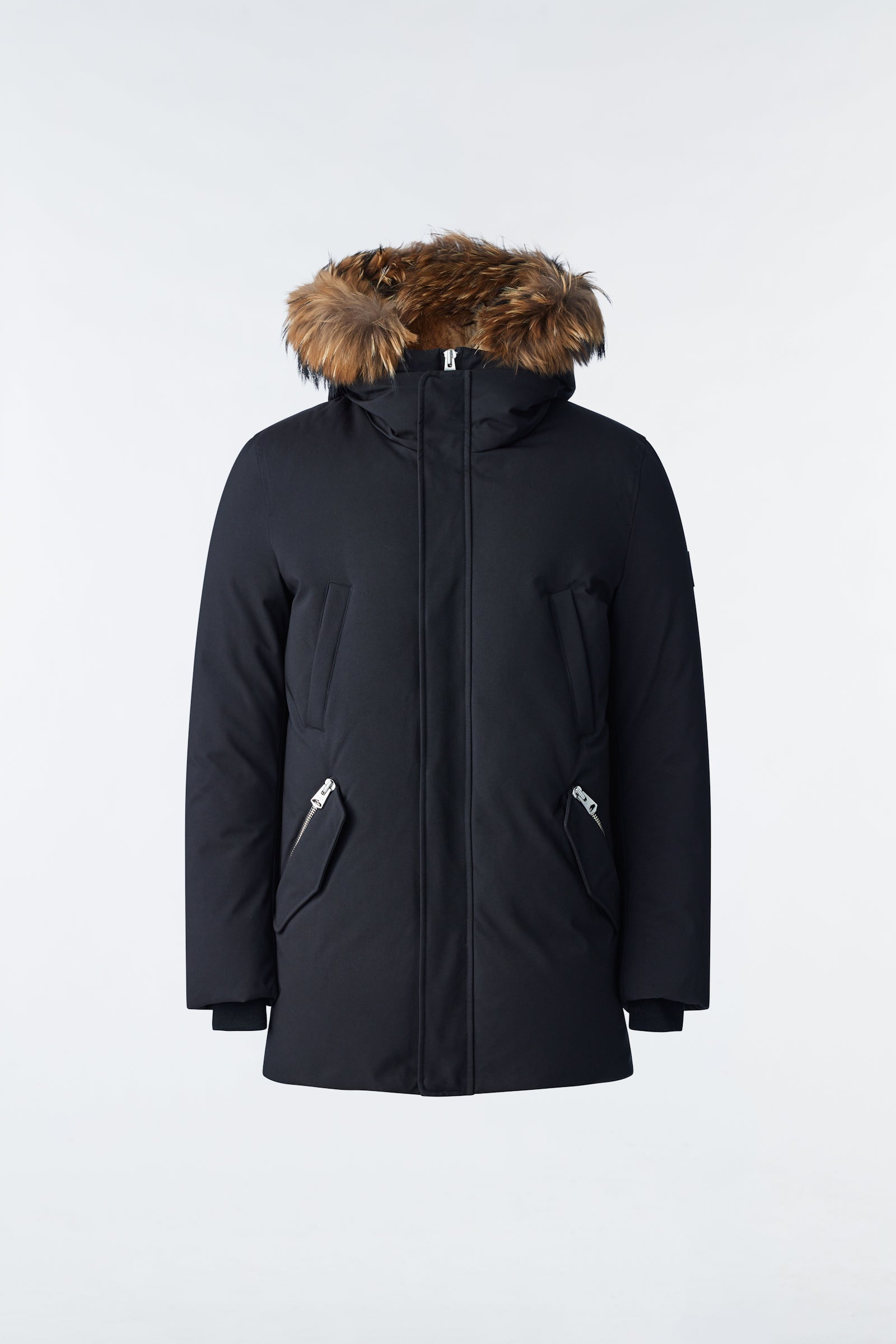 Edward 2-In-1 Down Parka With Hooded Bib And Natural Fur