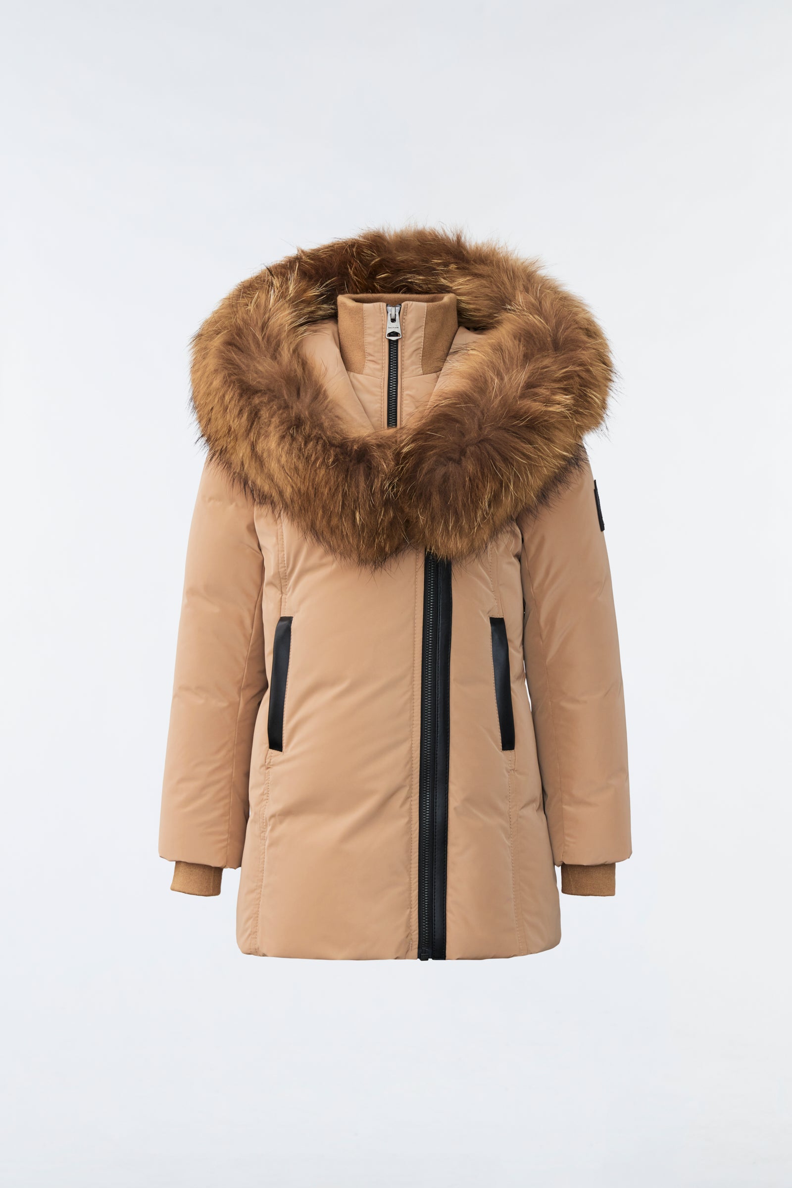 Leelee Down Coat With Removable Natural Fur Signature Mackage Collar (2-6 Yrs)