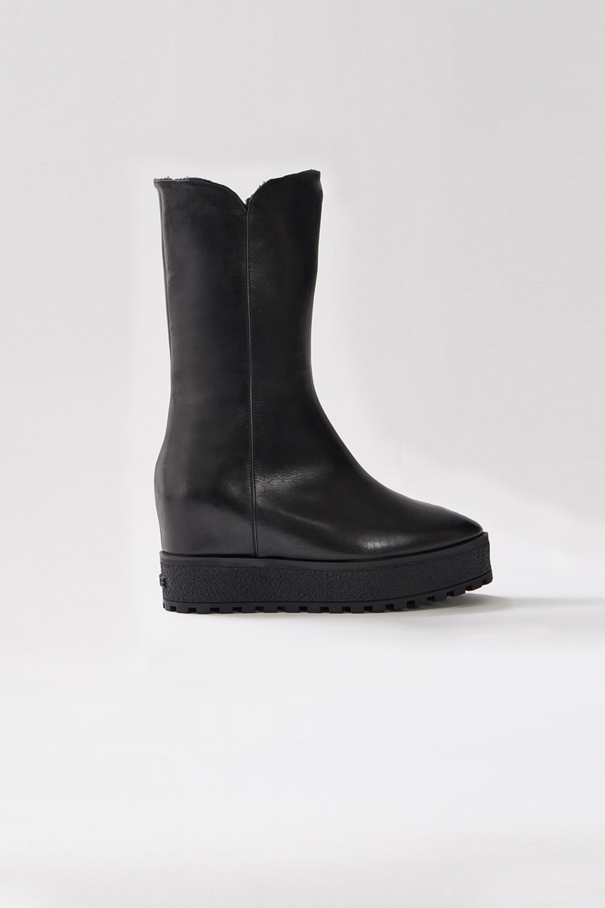 Noble Shearling-Lined Wedge (R) Leather Boot