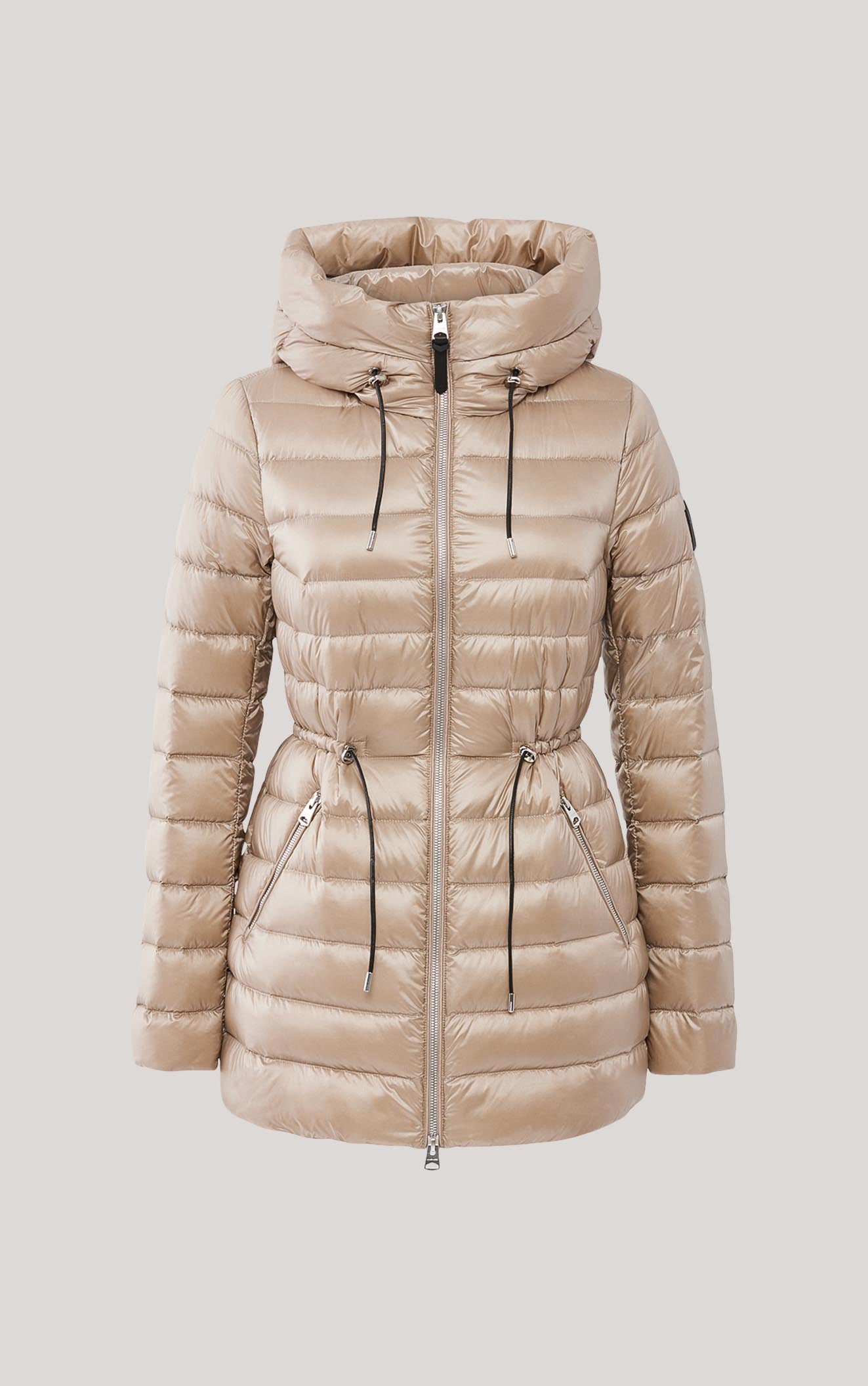 Ivy Ultralight Sateen Down Jacket With Tunnel Hood