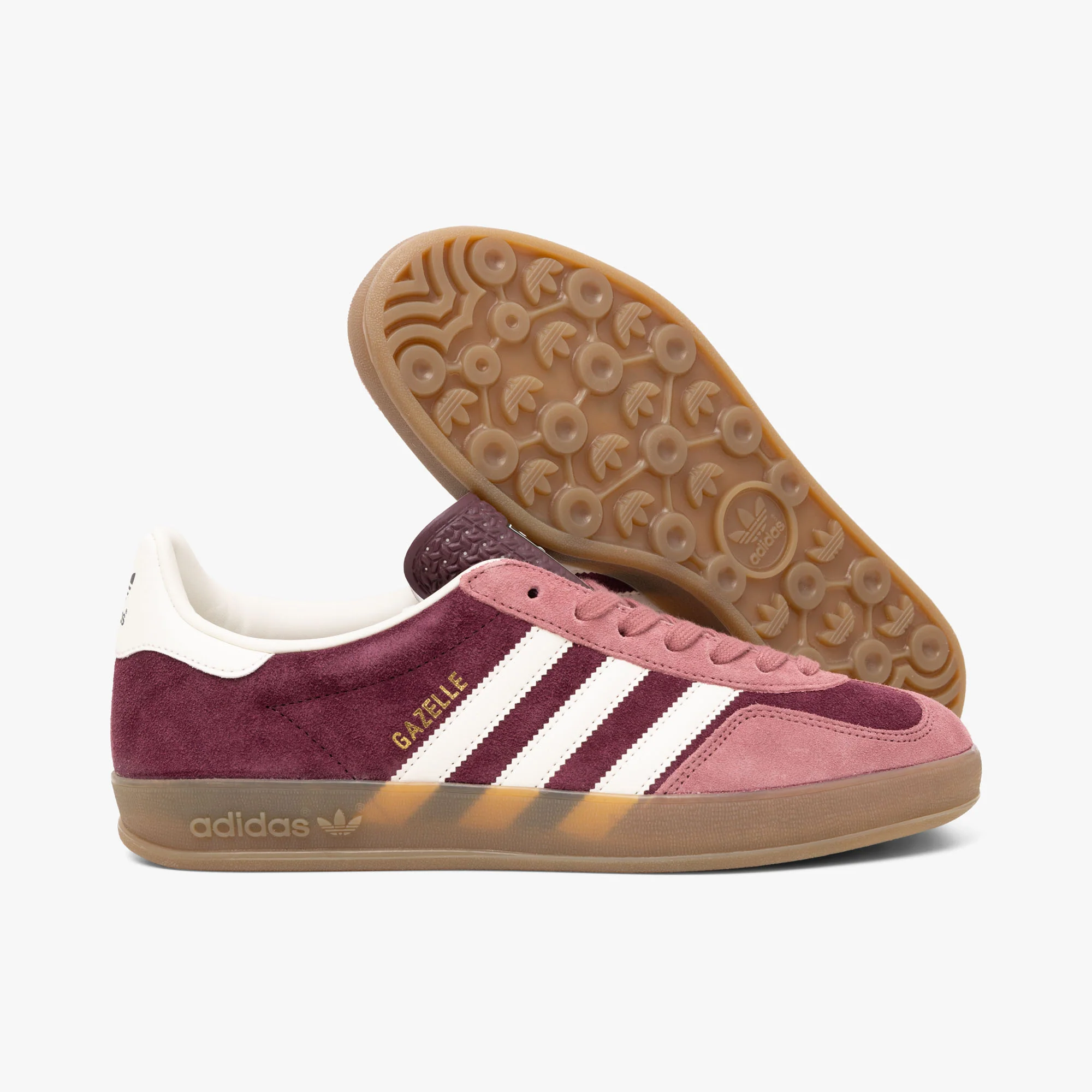 adidas Originals Gazelle Indoor Maroon / Ftwr White - Preloved Crimson