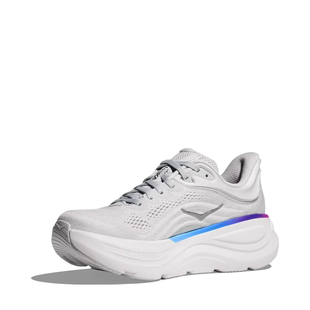 Hoka Women's Bondi 9 Sneaker in Cosmic Grey/White