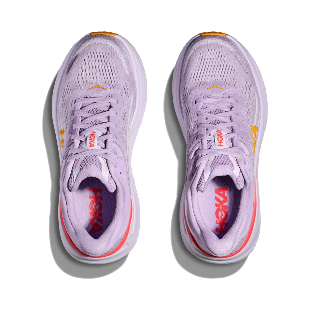 Hoka Women's Bondi 9 Sneaker in Aster Flower/Starlight Glow
