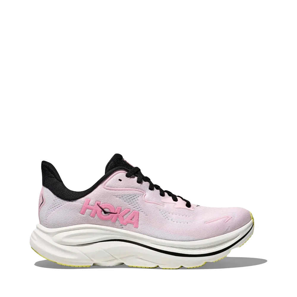 Hoka Women's Clifton 10 Sneaker in Carnation/Starlight Glow