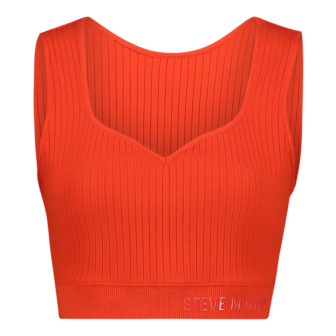 JUANTE TANGERINE SWEETHEART SLEEVELESS CROP TOP