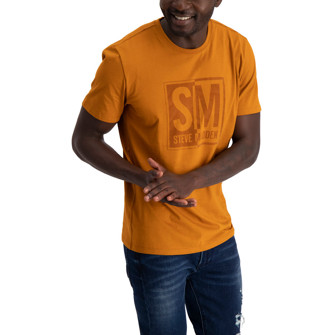 COOPER MENSWEAR LOGO CREW NECK TEE GOLD