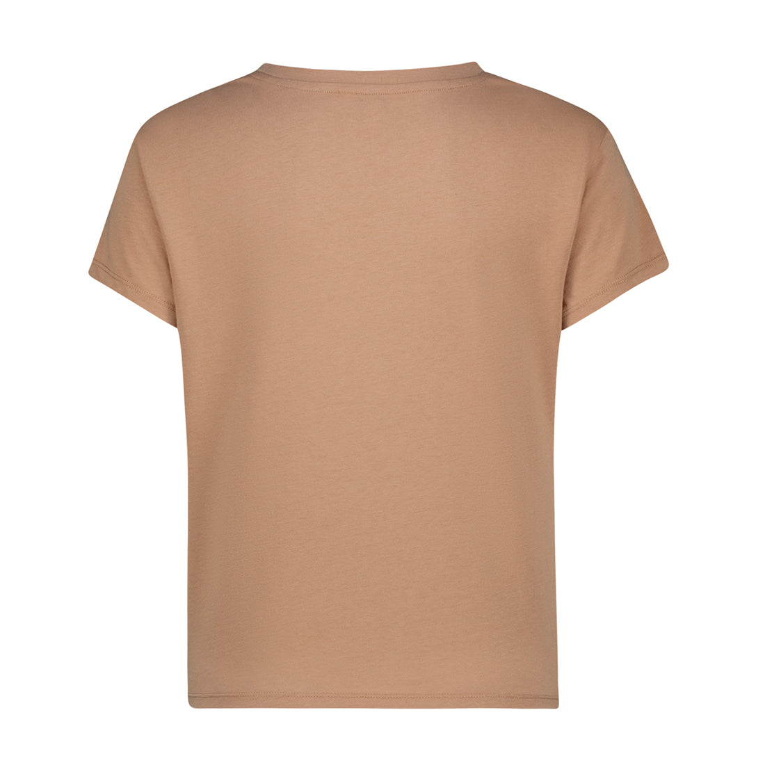 OLIVIA FRONT TWIST LOGO TEE CINNAMON