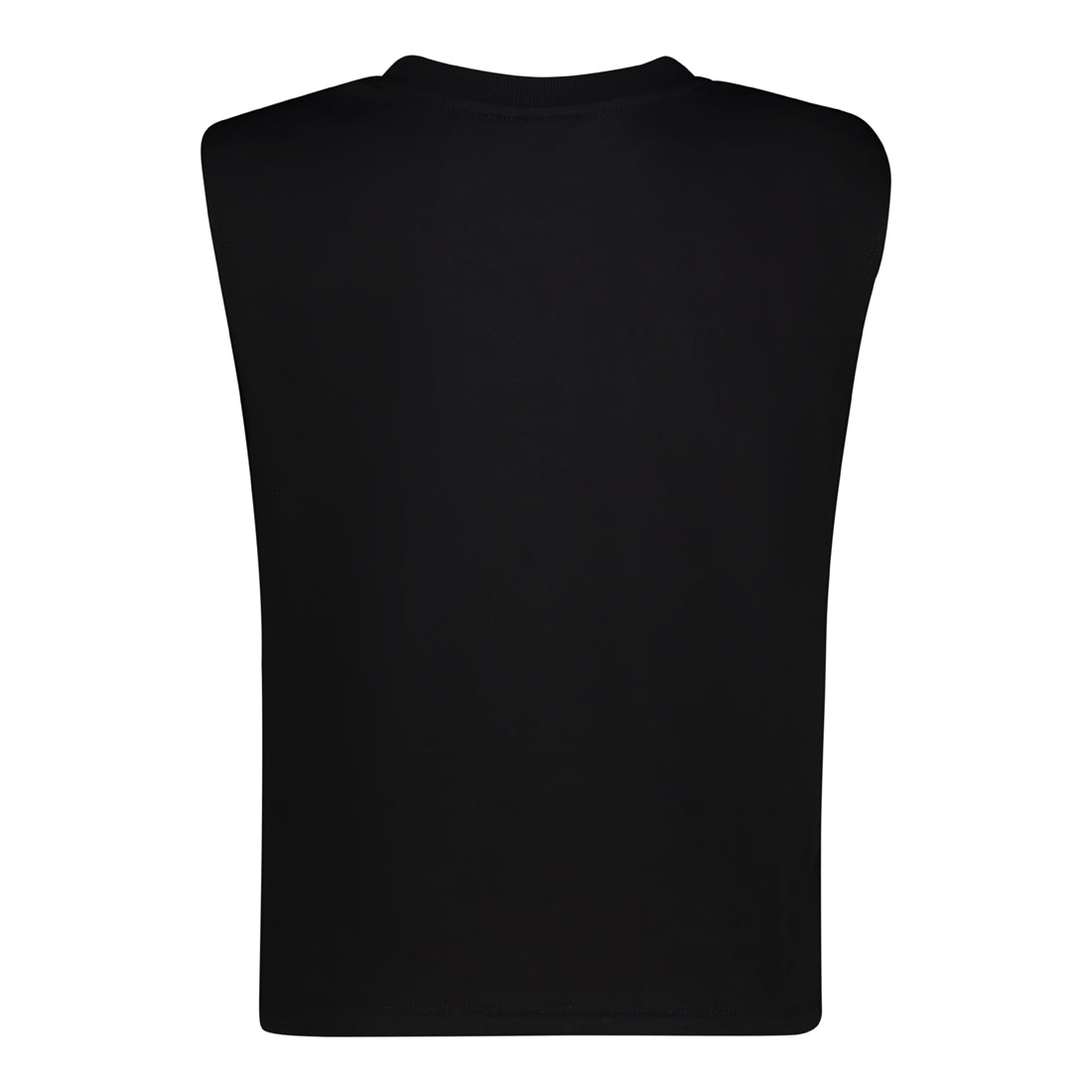 JESSICA PADDED SHOULDER TOP BLACK
