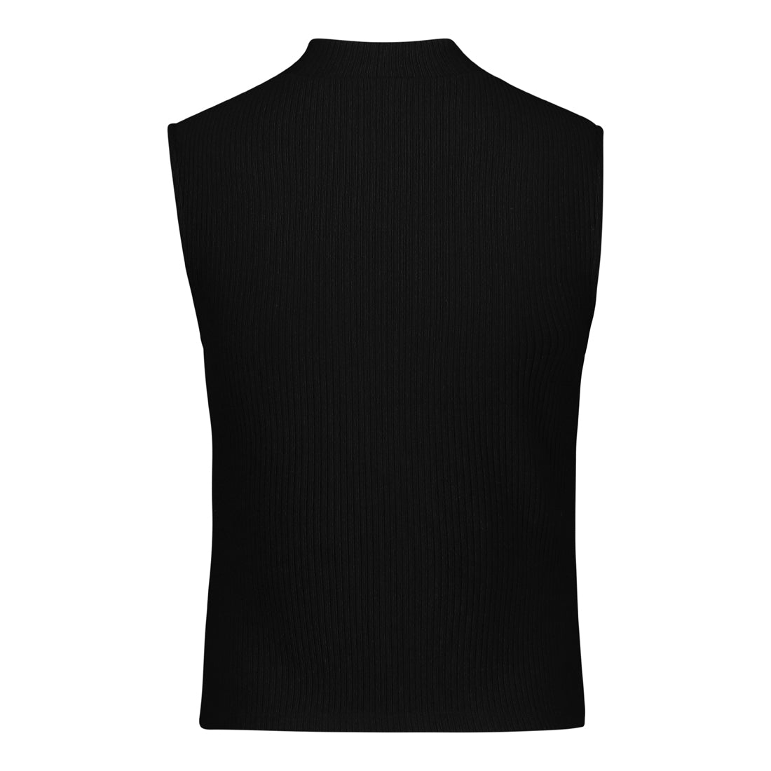 GRACIE TURTLE NECK TOP WITH POPPERS BLACK