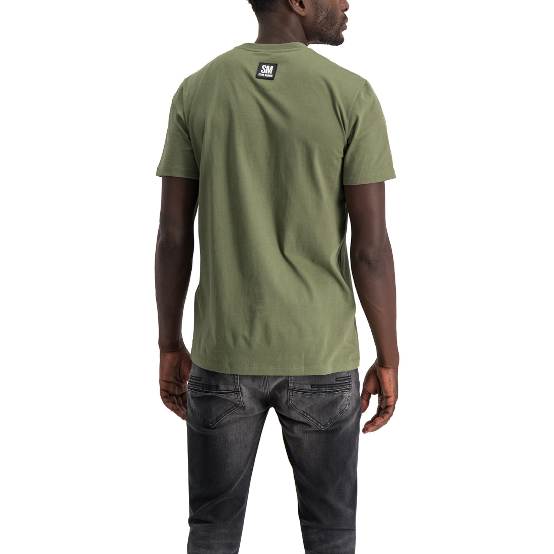 ETHAN FATIGUE GREEN MENS LOGO TEE