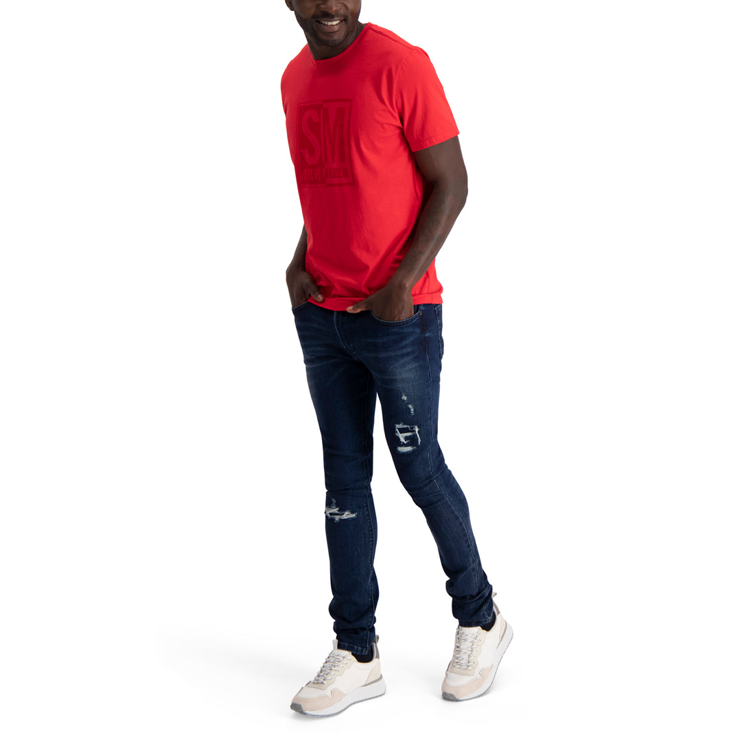 COOPER MENSWEAR LOGO CREW NECK TEE RED