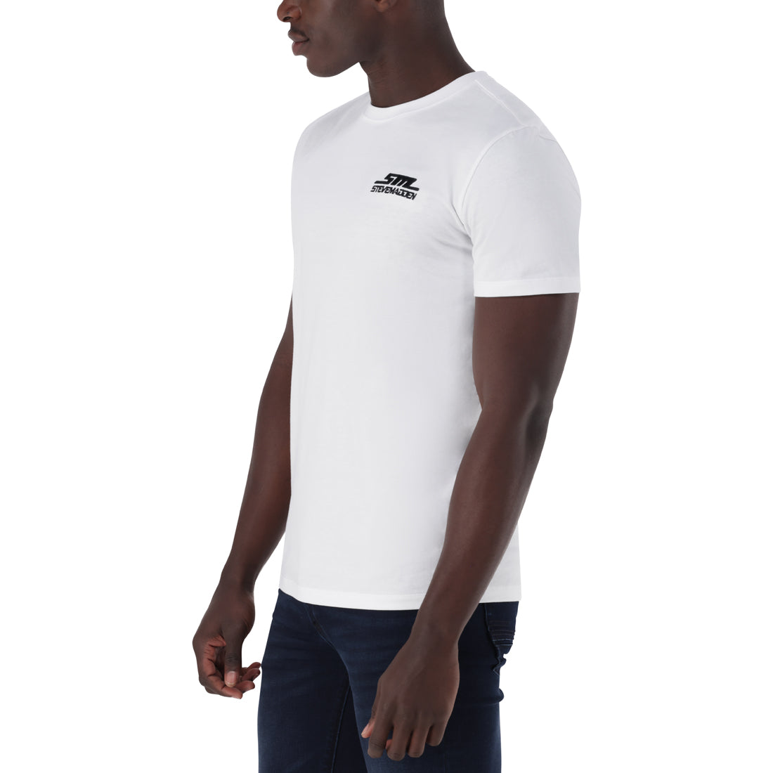 NOAH CREW NECK LOGO TEE WHITE