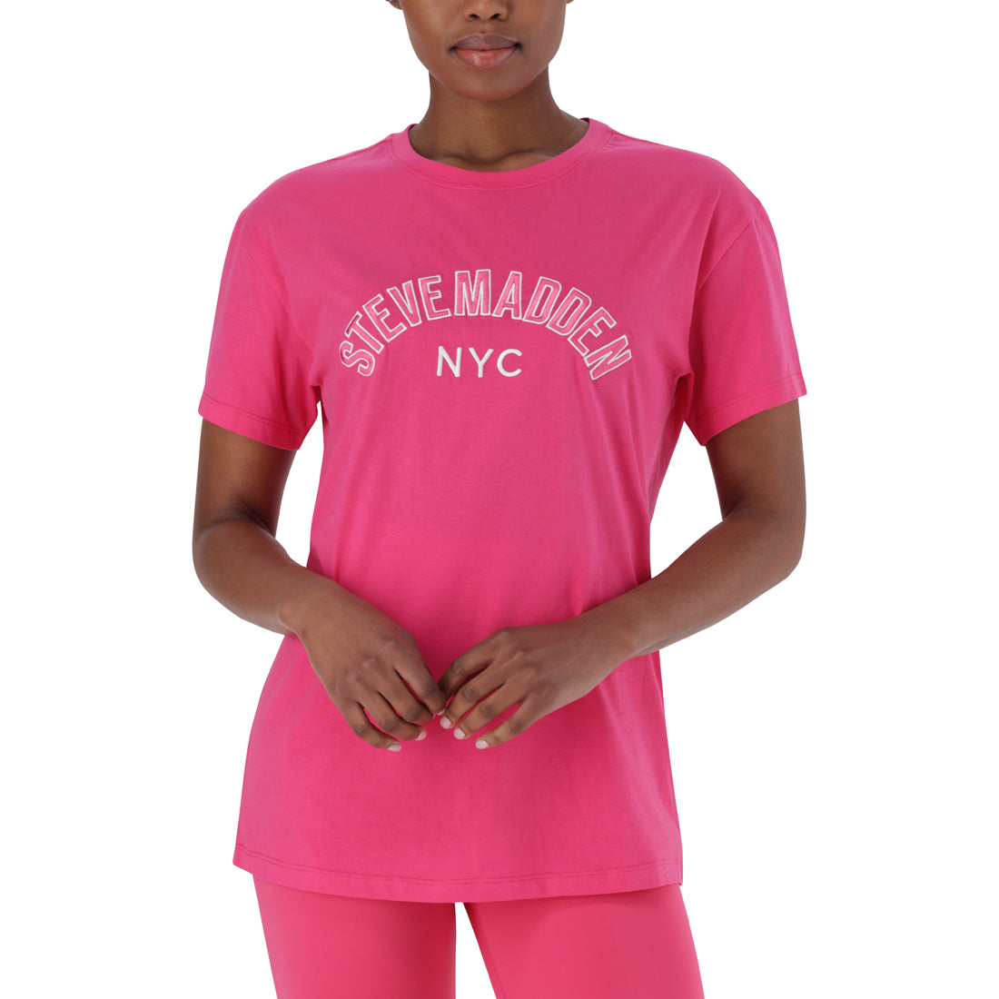 WILLOW HOT PINK OVERSIZED LOGO TEE