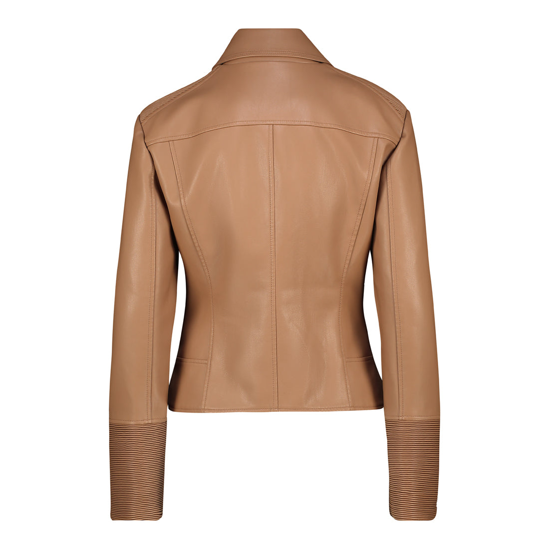 RUBY PU VEGAN LEATHER JACKET CAMEL