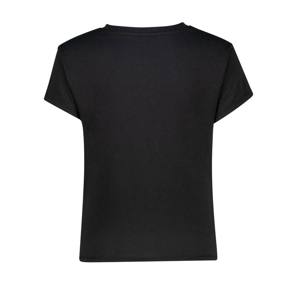 OLIVIA FRONT TWIST LOGO TEE BLACK