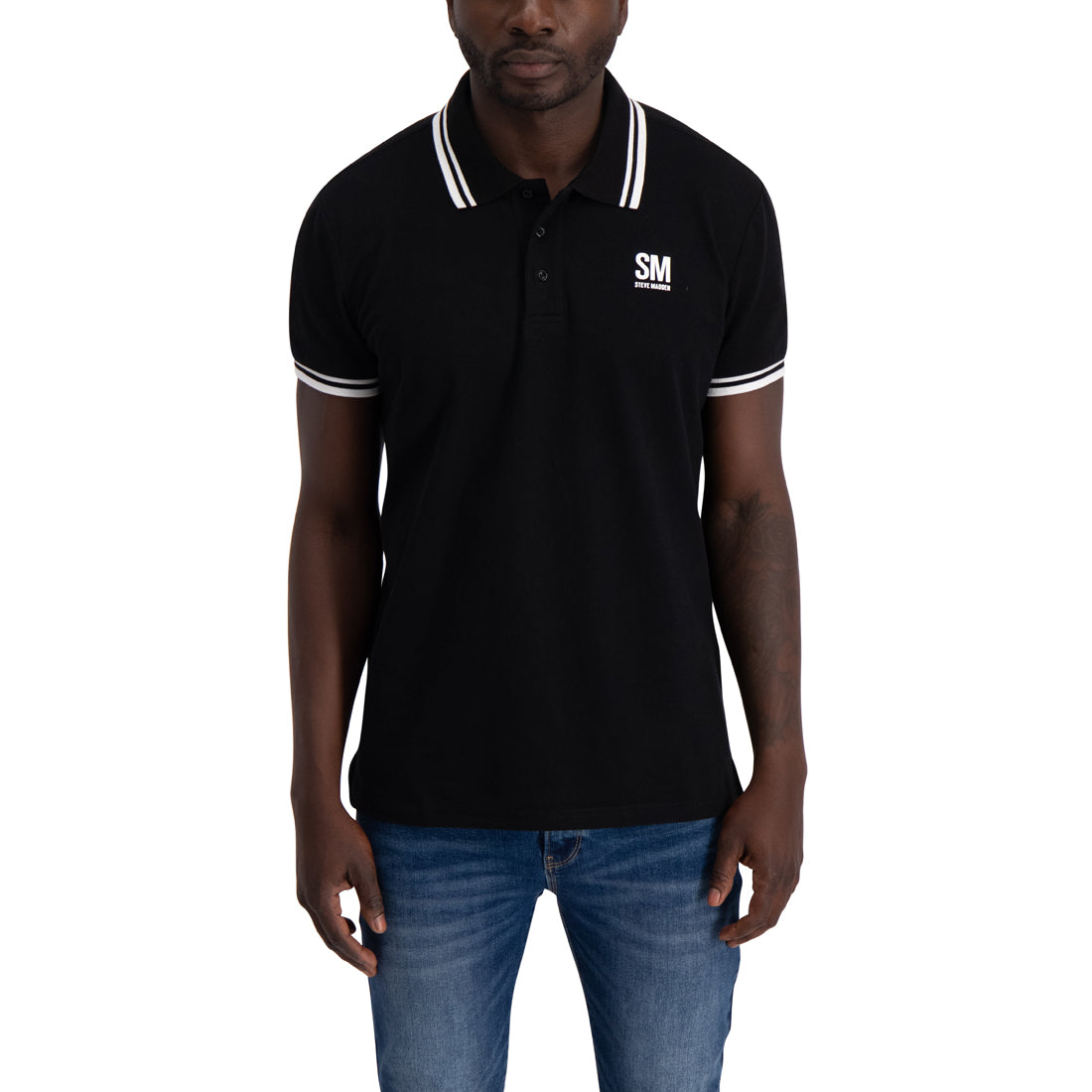 FELIX MENSWEAR GOLFER POLO TEE BLACK