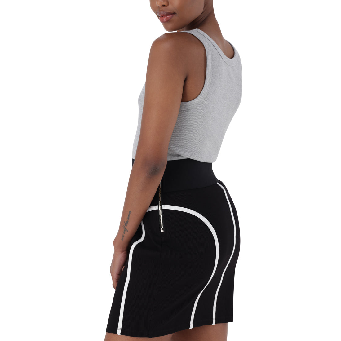 ISABELLA GREY MELANGE LOGO TANK TOP