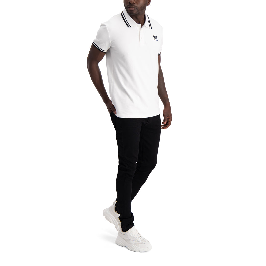 FELIX MENSWEAR GOLFER POLO TEE WHITE