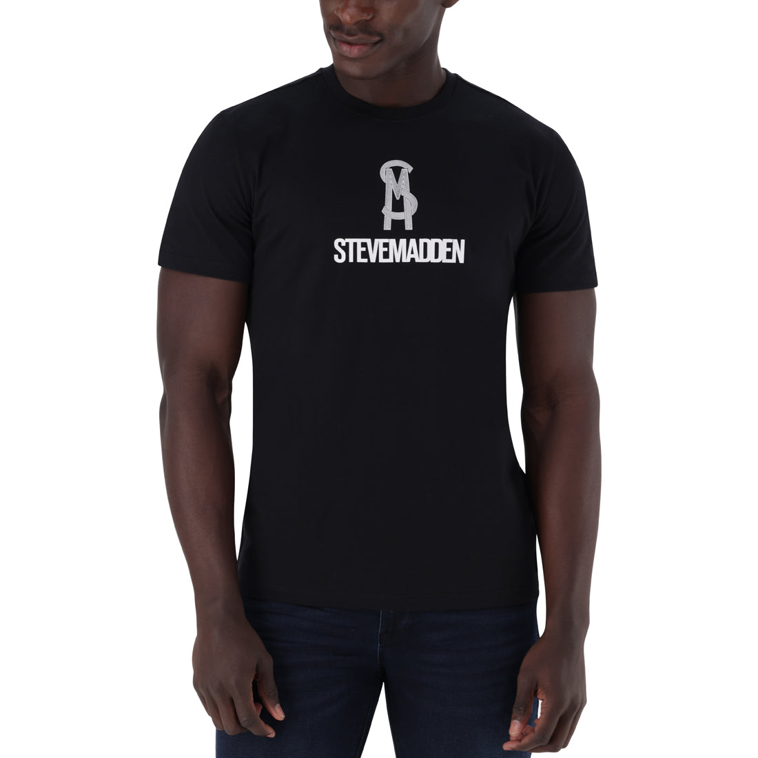 OLIVER CREW NECK LOGO TEE BLACK