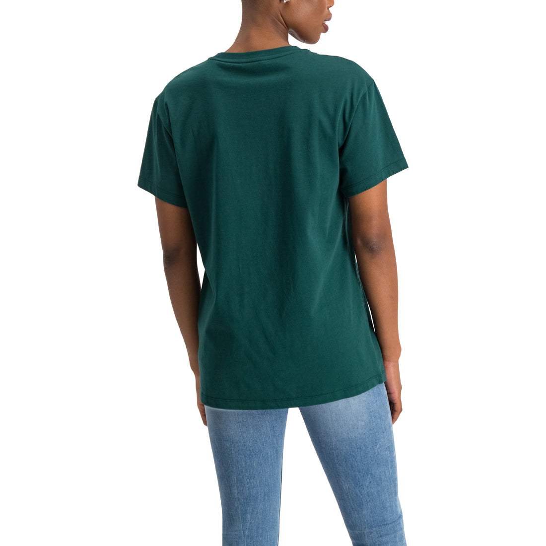 LAILA DARK GREEN SM LOGO TEE