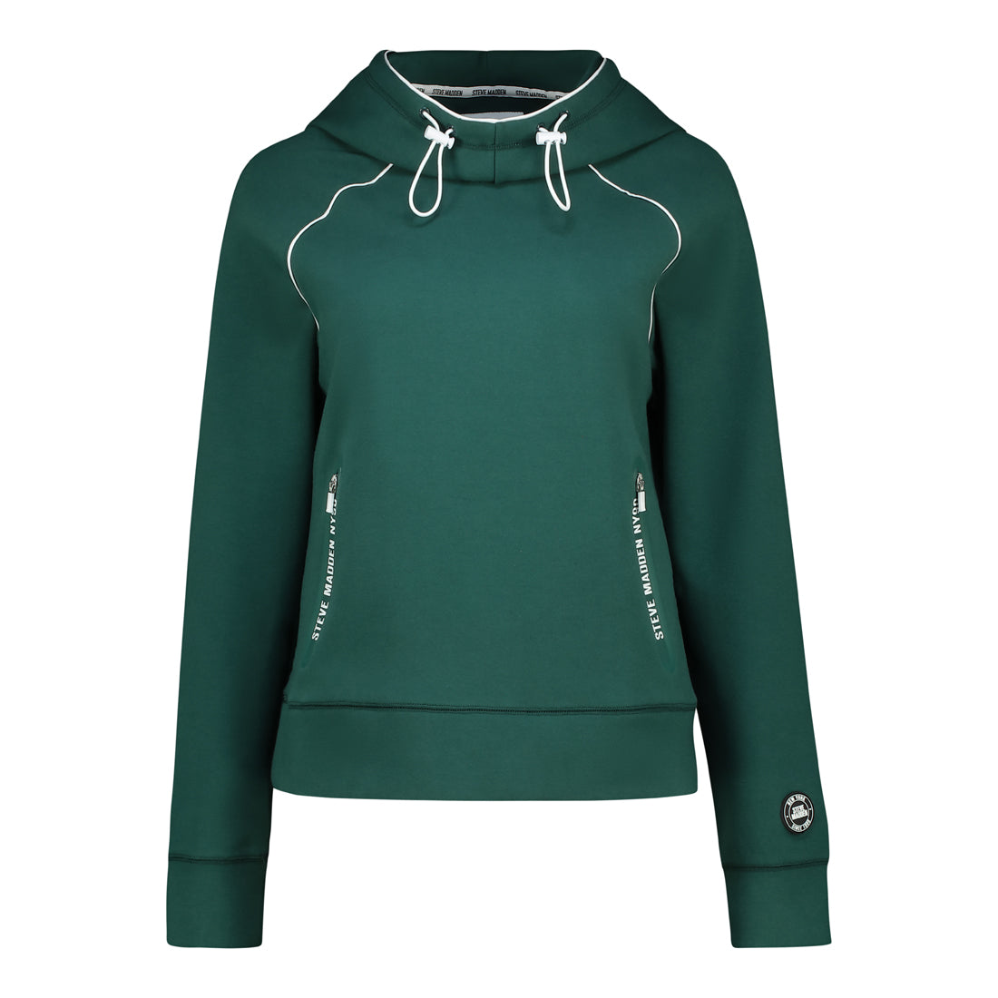 SASHA DARK GREEN HOODED SWEAT TOP