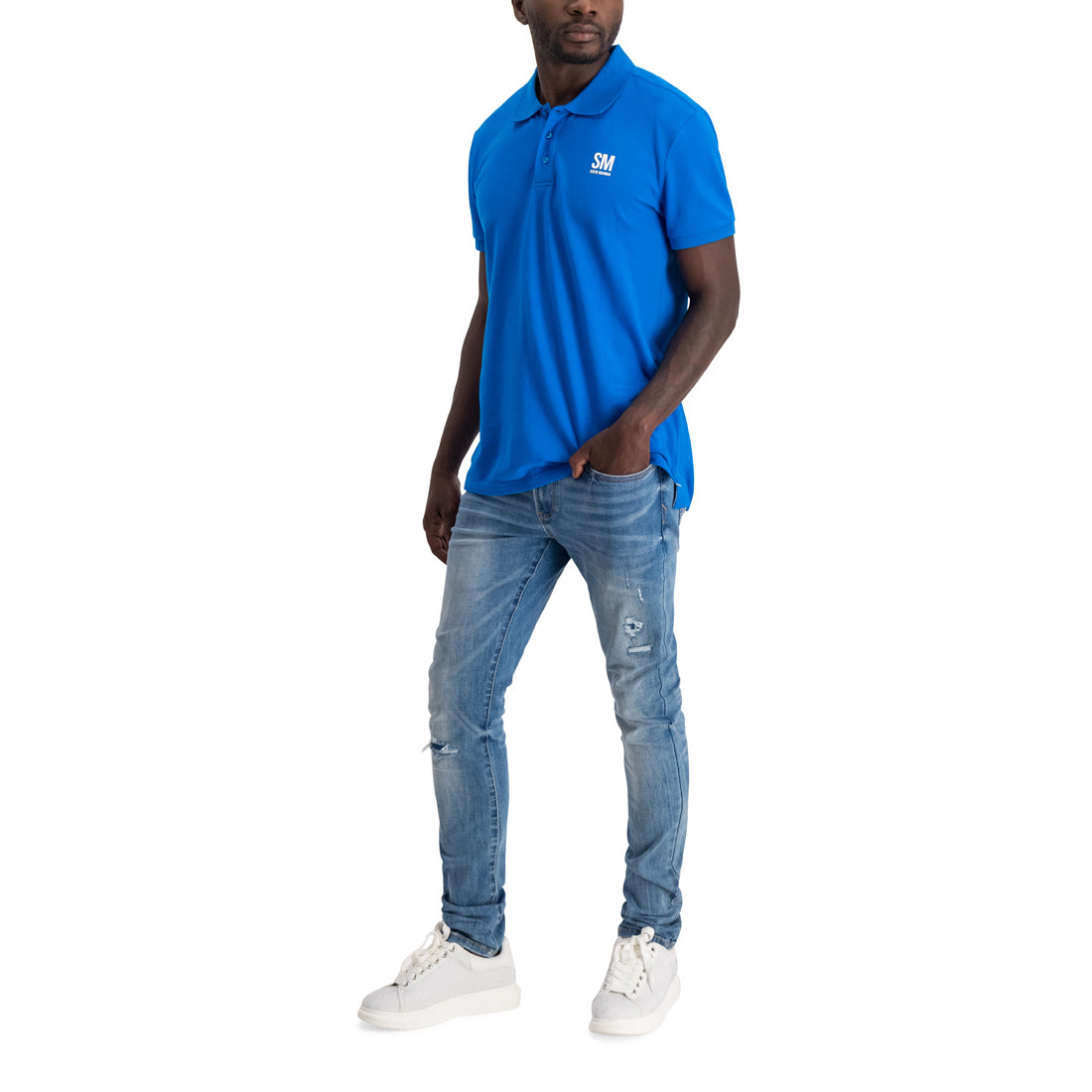 FELIX MENSWEAR GOLFER TEE BLUE