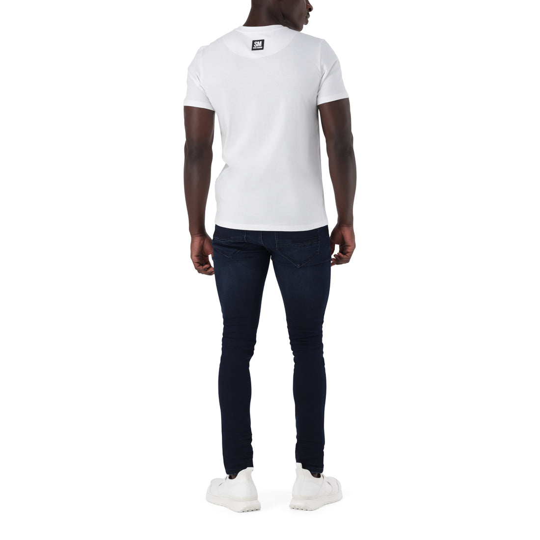 NOAH CREW NECK LOGO TEE WHITE