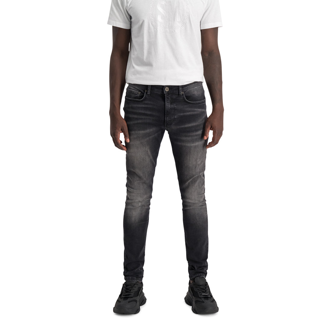 HUDSON MENSWEAR CHARCOAL SKINNY JEAN