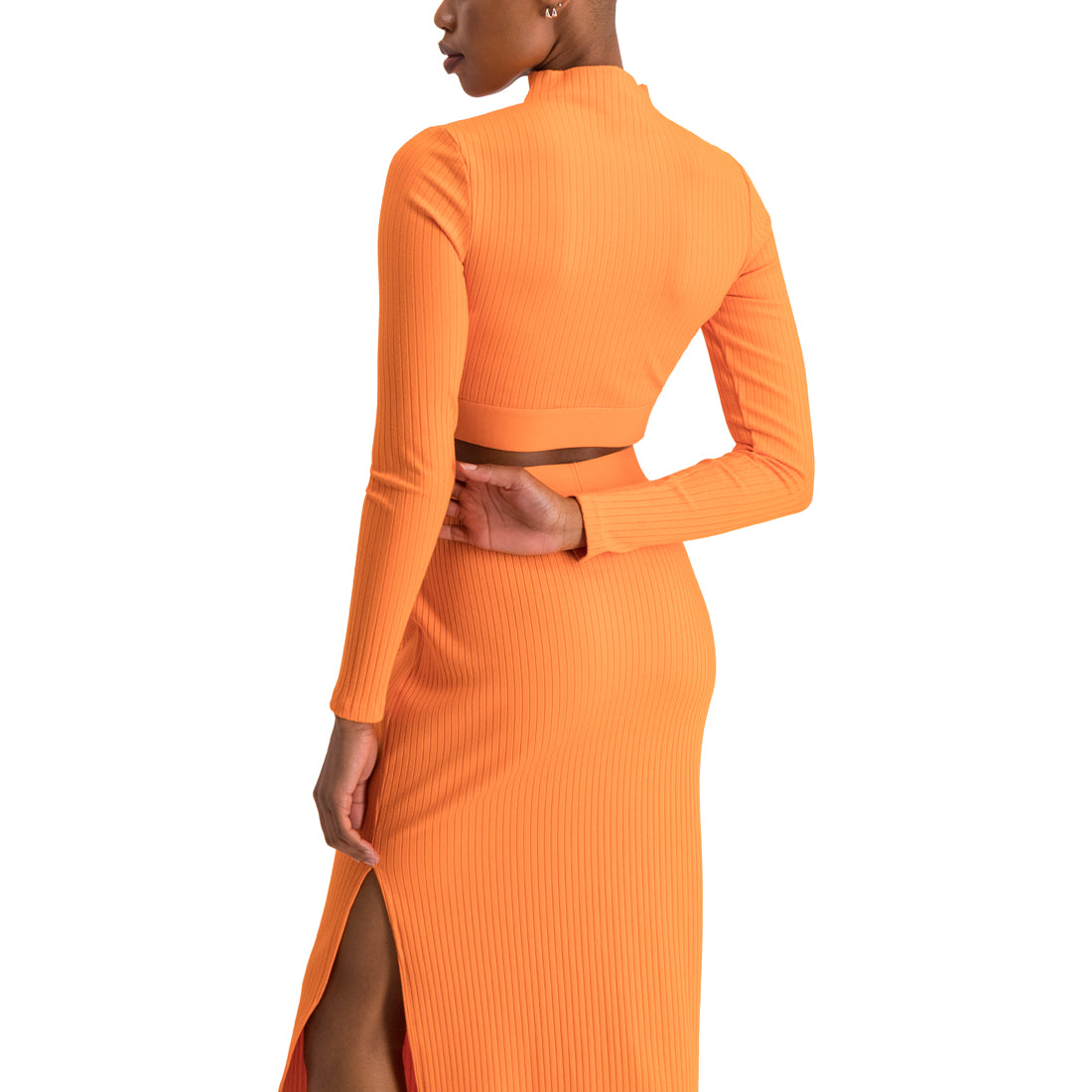 KYLA BASIC FUNNEL NECK ORANGE