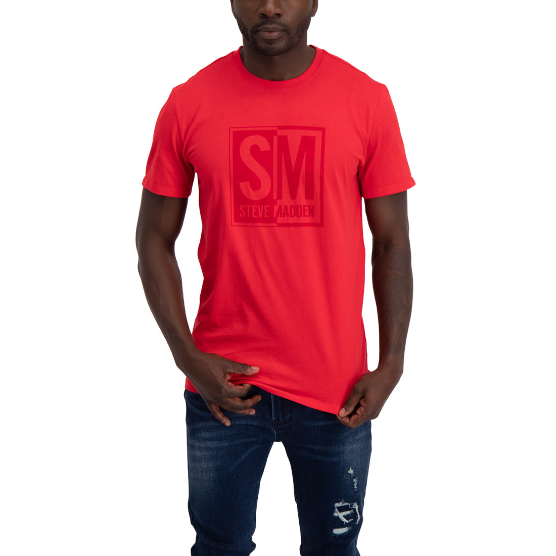 COOPER MENSWEAR LOGO CREW NECK TEE RED