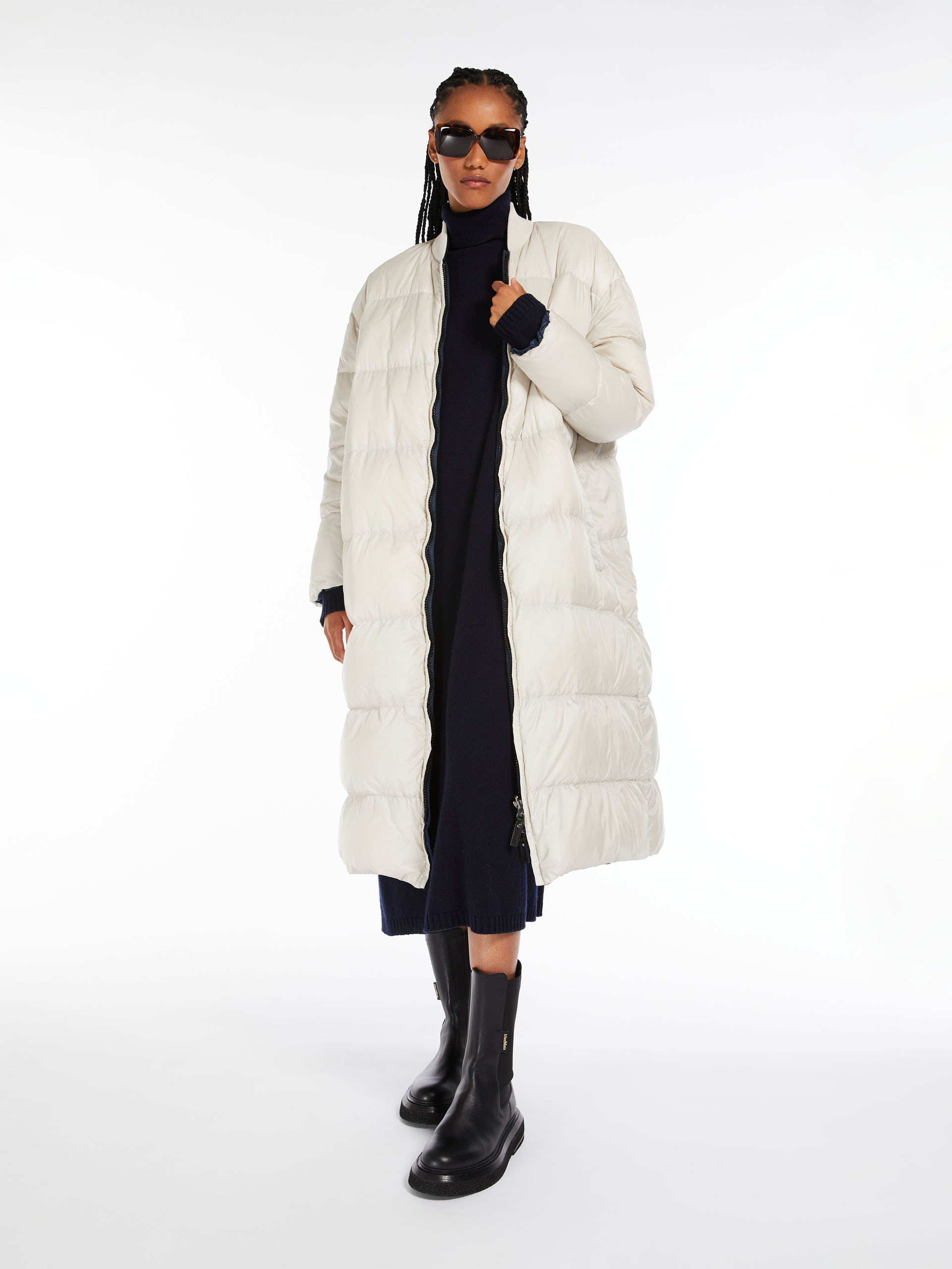 MAX MARA - Reversible water-repellent canvas bomber jacket - ICE - MAX MARA SALE