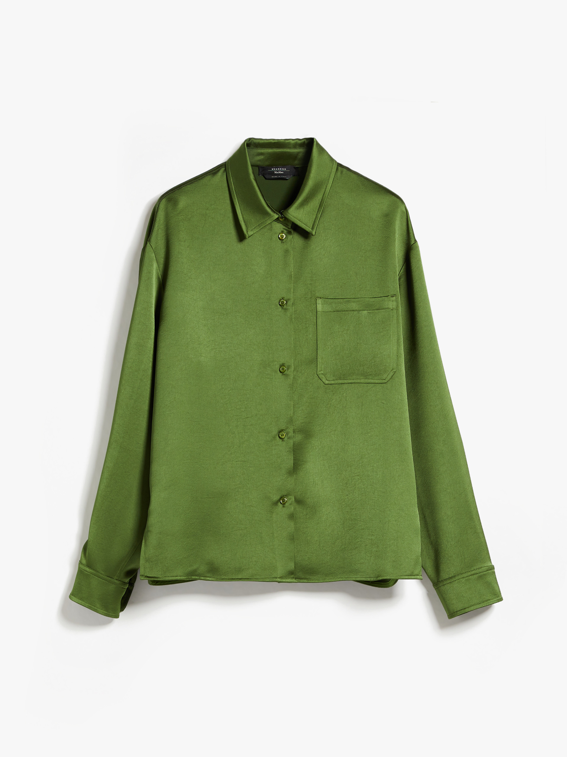 MAX MARA - Flowing satin jacket - GREEN - MAX MARA SALE